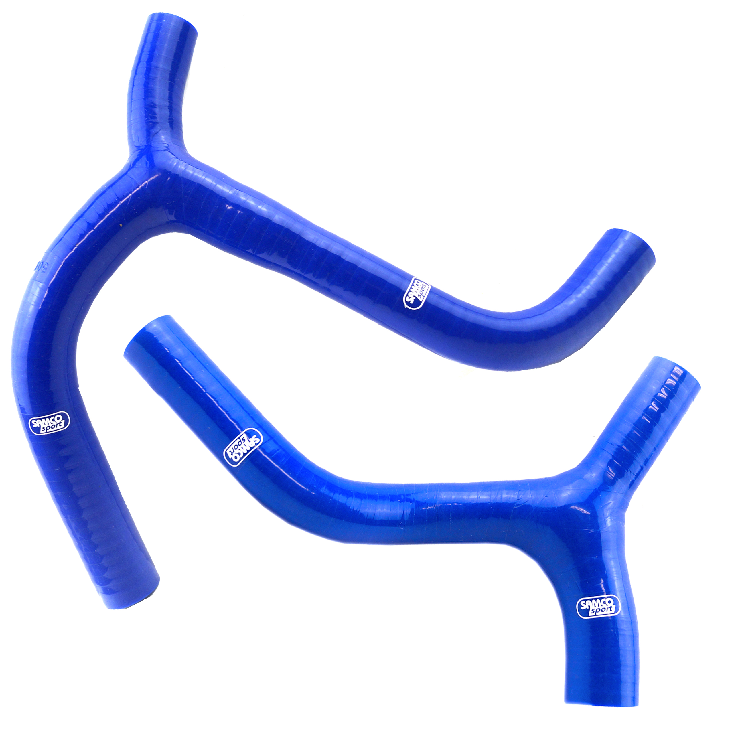 COOLANT HOSE 2 PIECE KIT BLUE 16-18 KAWASAKI 450 KX F 'Y' RACE DESIGN SAMCO KAW-73-BU image 1