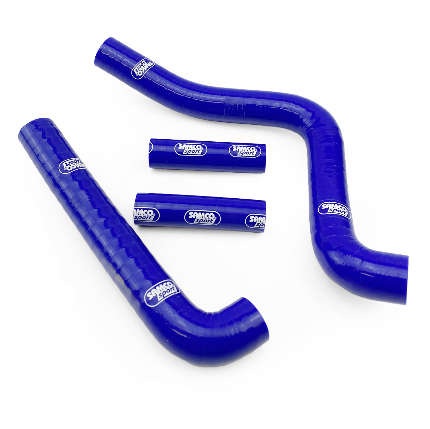COOLANT HOSE 4 PIECE KIT BLUE 94-98 KAWASAKI 125 KX SAMCO SPORT KAW-82-BU image 1