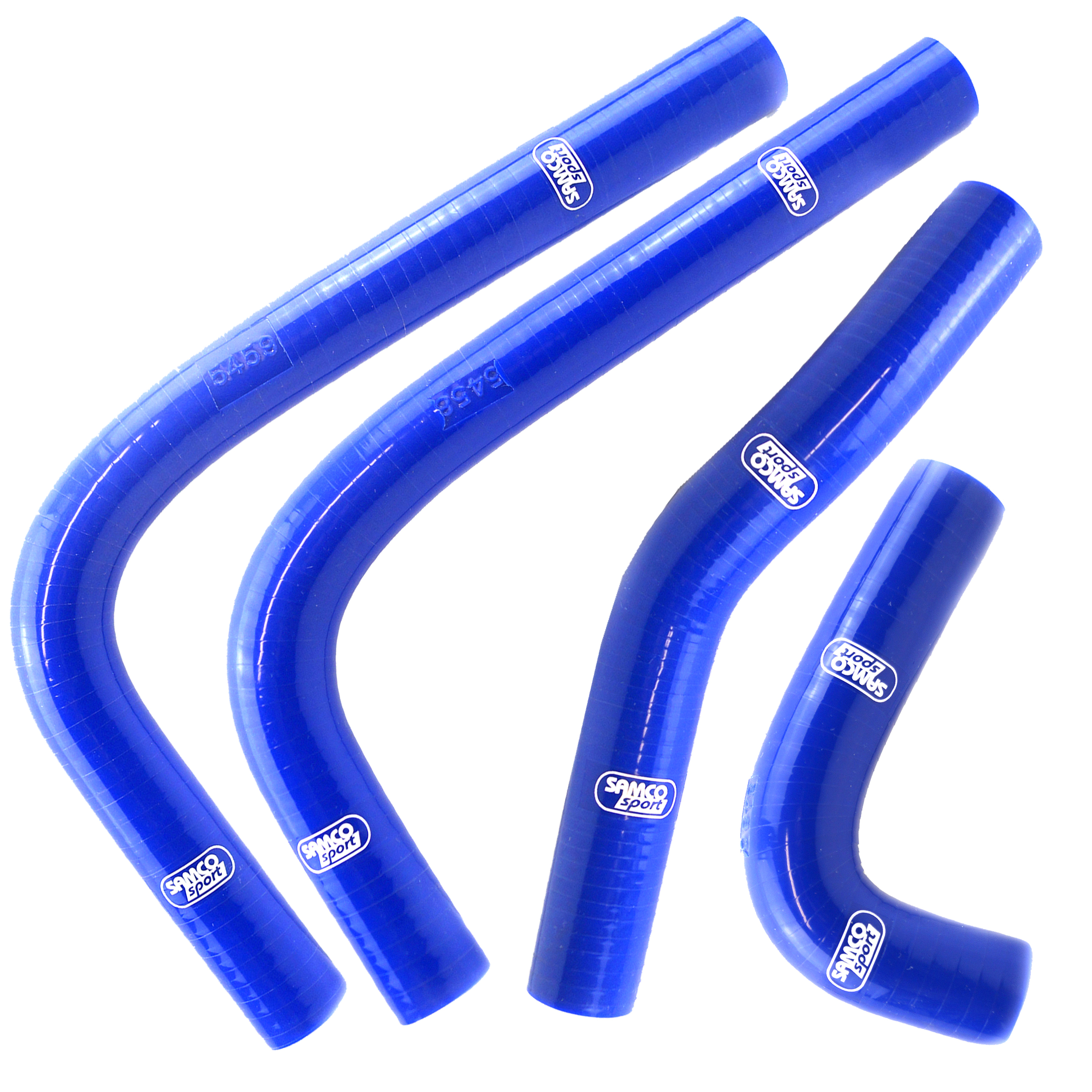 COOLANT HOSE 4 PIECE KIT BLUE 17-19 KAWASAKI 250 KX 250 F OEM DESIGN SAMCO SPORT KAW-88-BU image 1