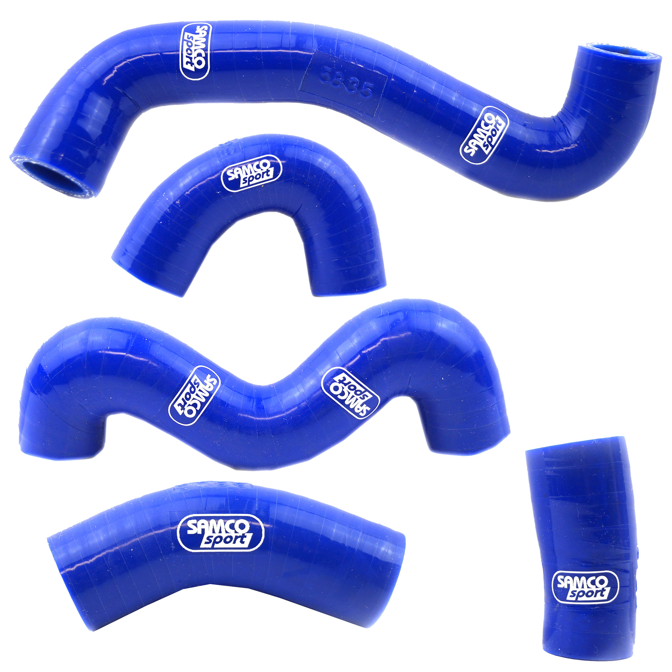 COOLANT HOSE 5 PIECE KIT BLUE 18-23 HUSQ KTM 50 TC SX MINI OEM DESIGN SAMCO KTM-103-BU image 1
