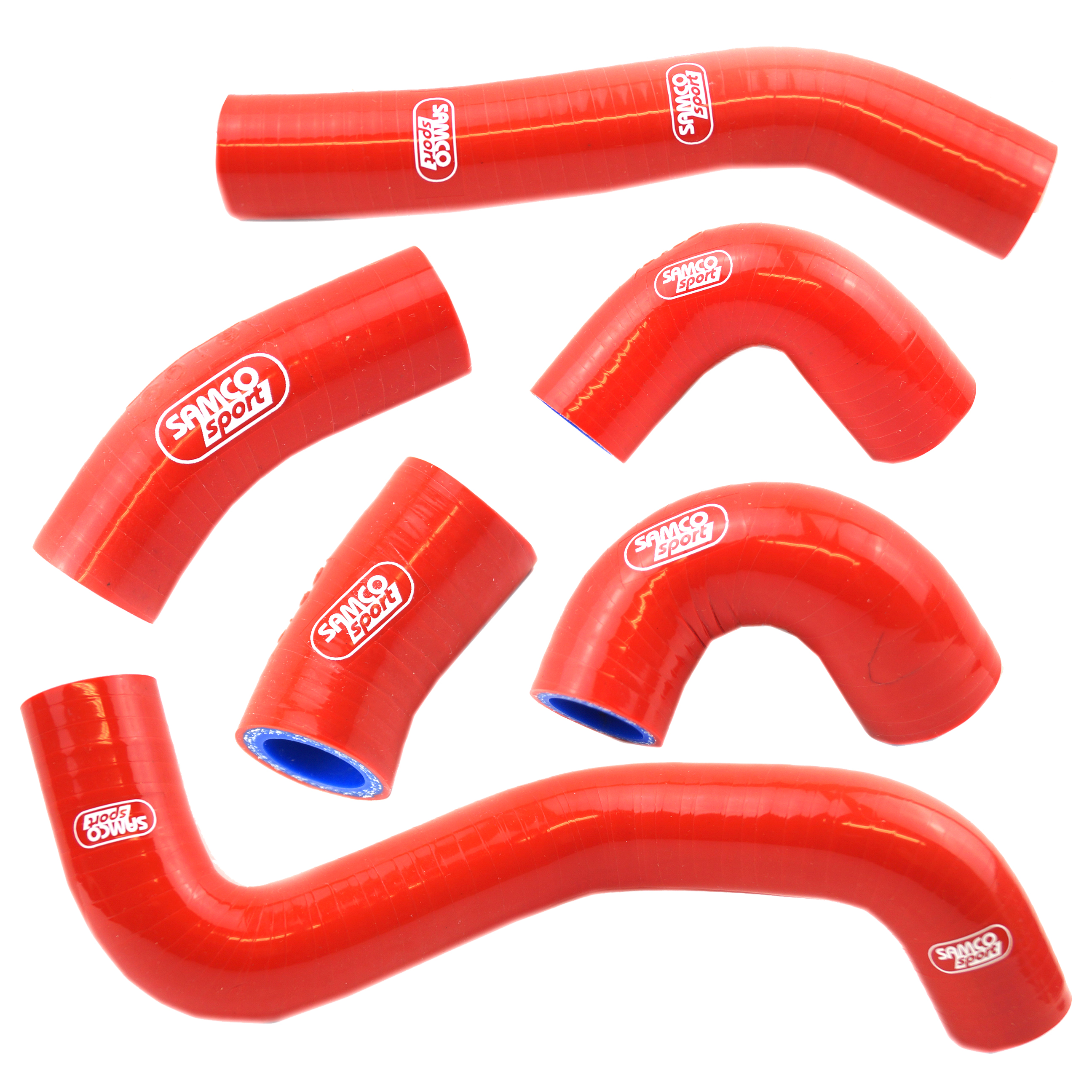 COOLANT HOSE 6 PIECE KIT RED 20-23 GAS HUSQ KTM 250 EXC-F OEM DESIGN SAMCO KTM-115-RD image 1