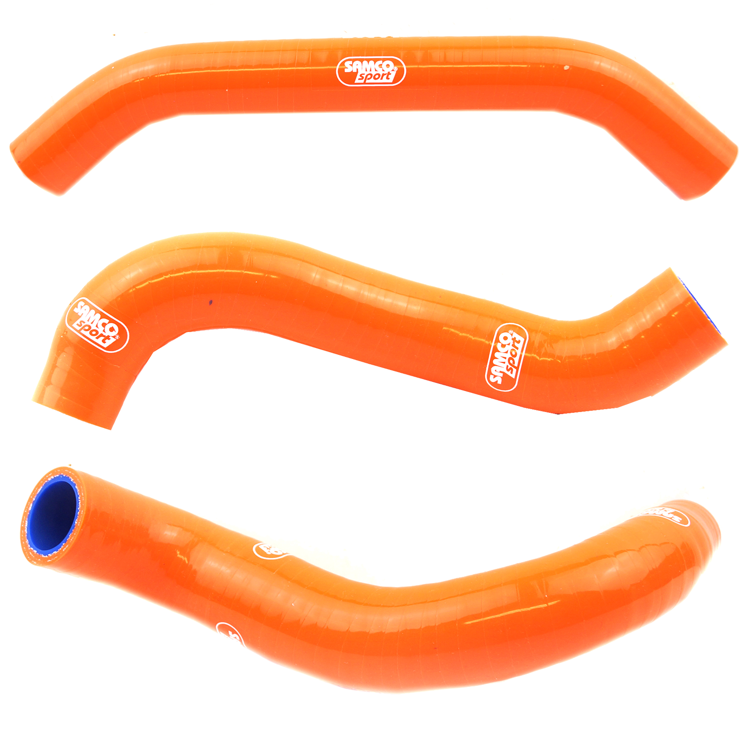 COOLANT HOSE 3 PIECE KIT ORANGE 23-25 KTM 250 350 OEM DESIGN SAMCO SPORT KTM-129-OR image 1