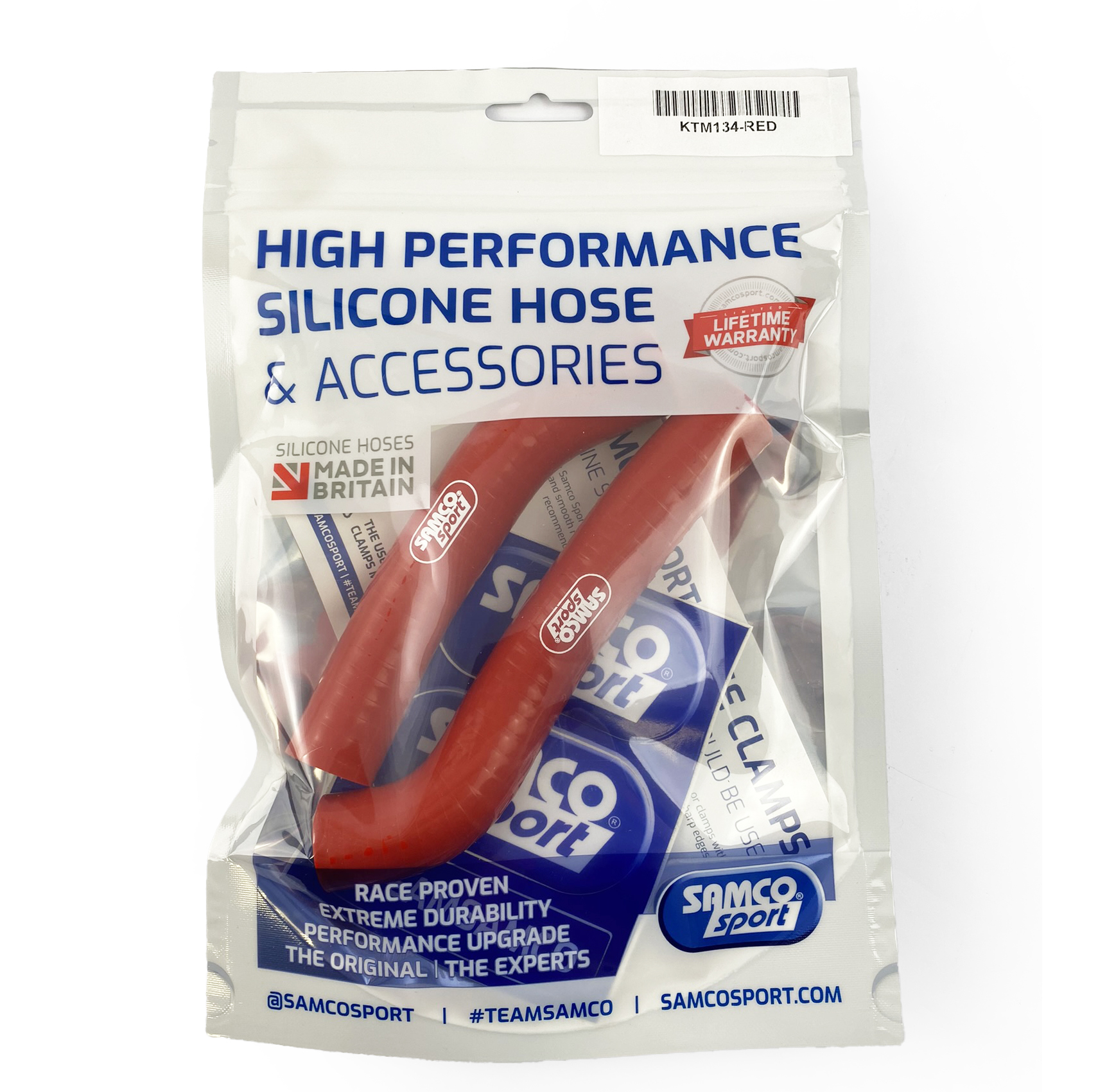 COOLANT HOSE 2 PIECE KIT RED 24-25 GAS GAS HUSQVARNA KTM 50 SAMCO SPORT KTM-134-RD thumbnail 2