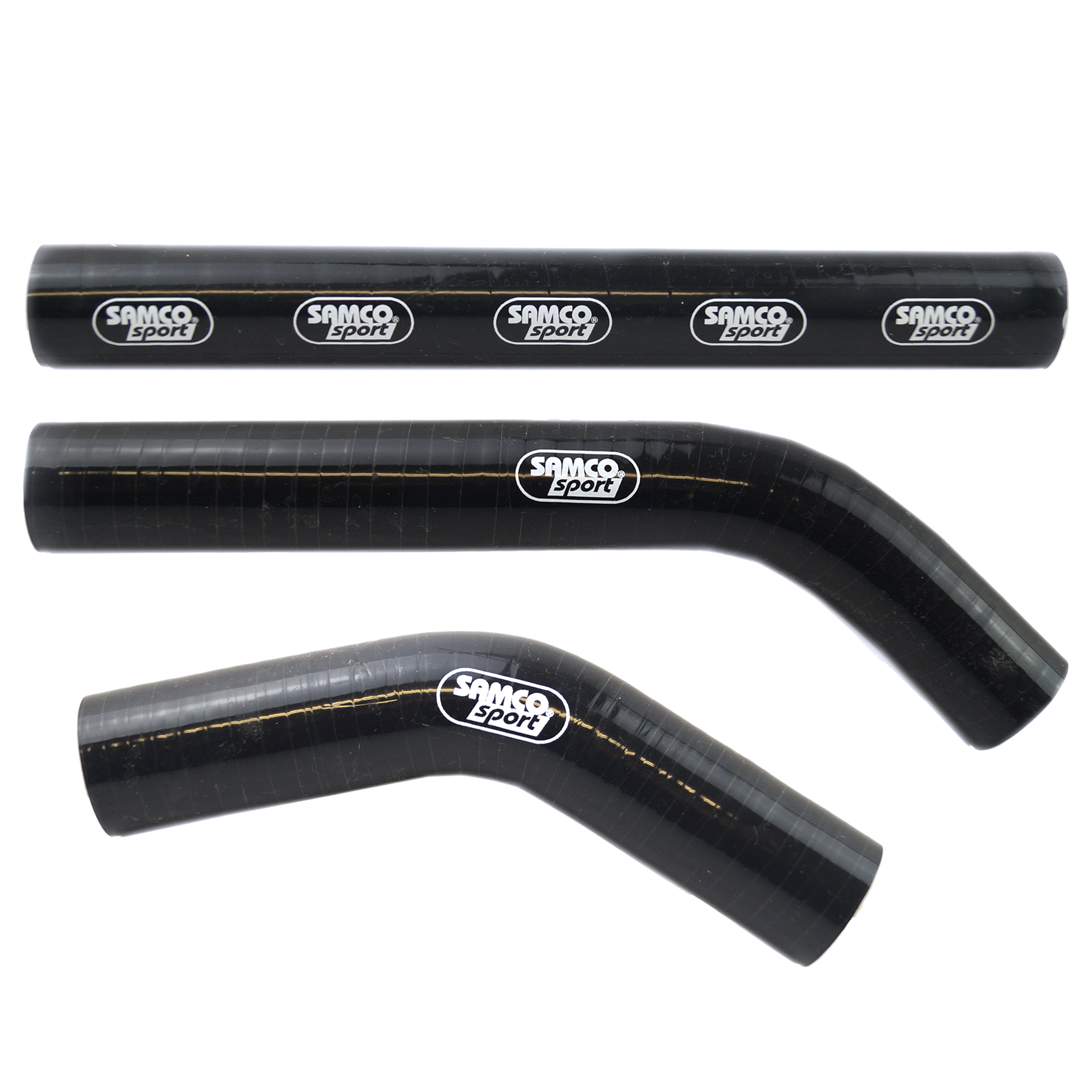COOLANT HOSE 3 PIECE KIT BLACK 07-10 KTM 250 300 SX XC SAMCO SPORT KTM-18-BK image 1