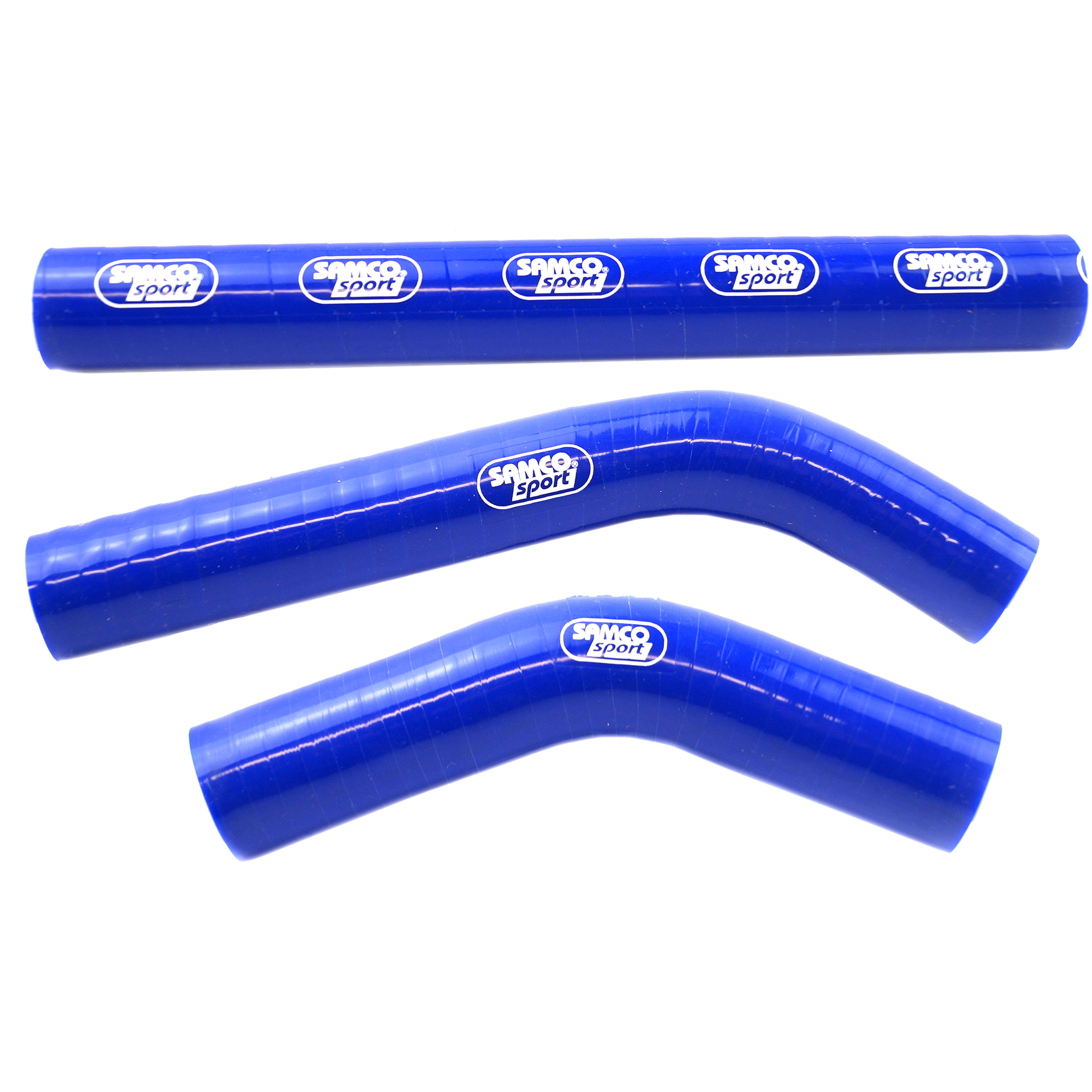 COOLANT HOSE 3 PIECE KIT BLUE 08-12 HUSA KTM 250 300 TE EXC THERMO BYPASS SAMCO KTM-44-BU image 1