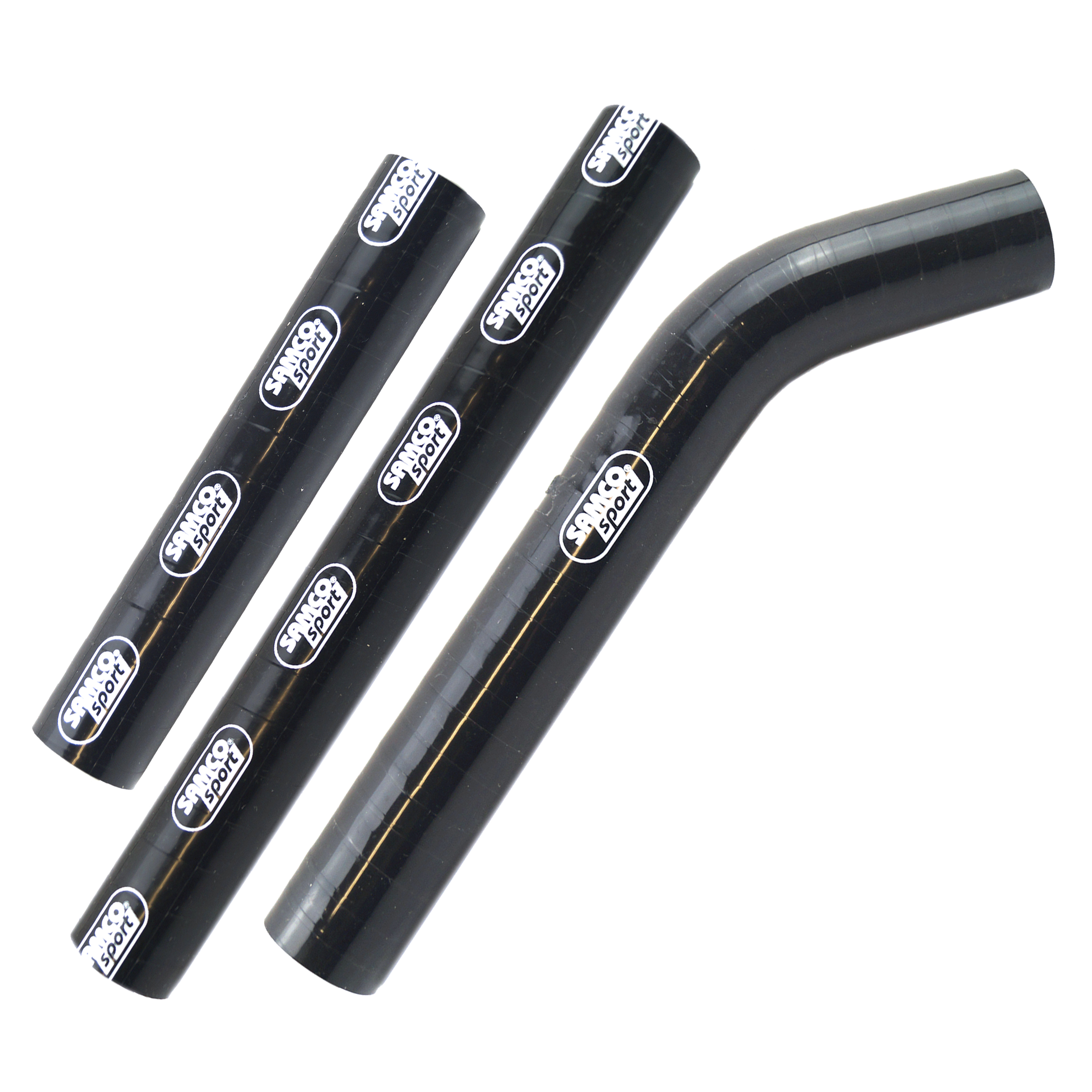 COOLANT HOSE 3 PIECE KIT BLACK 08-12 HUSA 125 200 TE EXC XC-W THERMO BYPASS SAMCO KTM-49-BK image 1