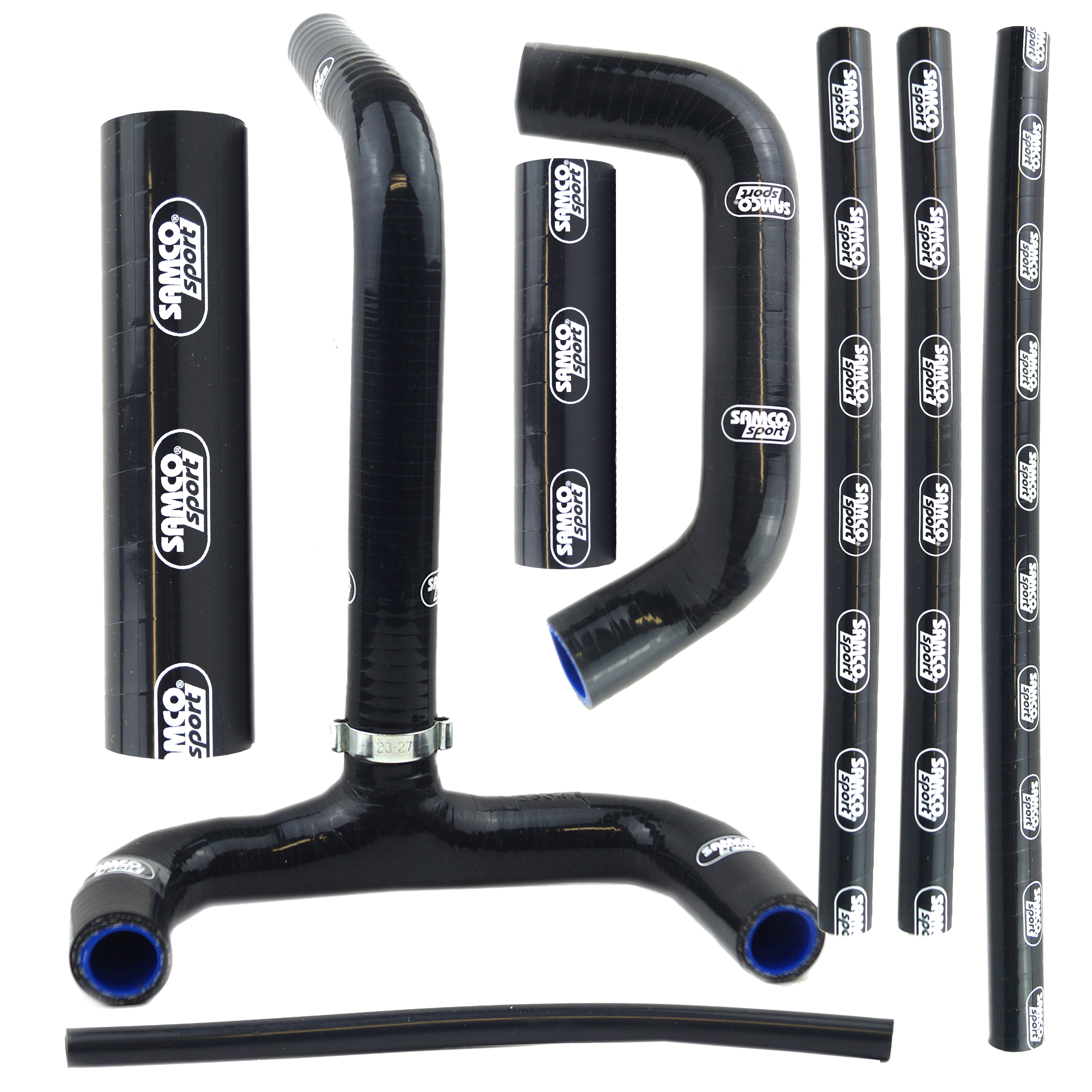 COOLANT HOSE 8 PIECE KIT BLACK 03-07 KTM 625 SMC SAMCO SPORT KTM-5-BK image 1