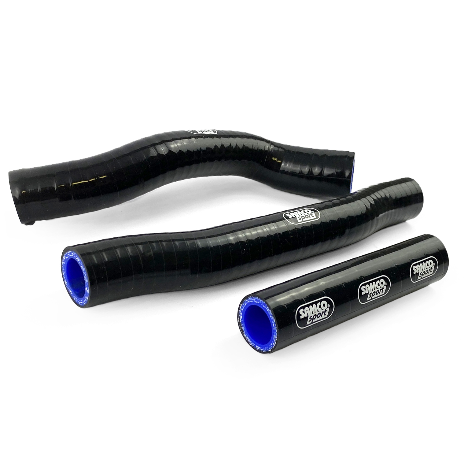 COOLANT HOSE 3 PIECE KIT BLACK 16-19 KTM HUSQ 250 350 THERMOSTAT BYPASS SAMCO KTM-80-BK image 1
