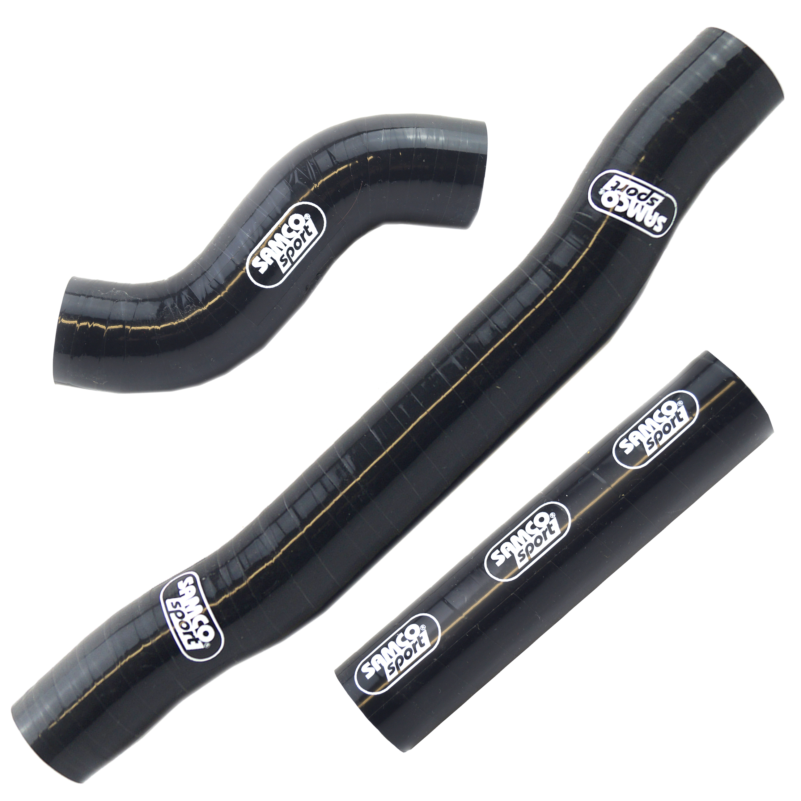 COOLANT HOSE 3 PIECE KIT BLACK 17-18 HUSQVARNA KTM 250 300 TC TX SX SAMCO SPORT KTM-88-BK image 1