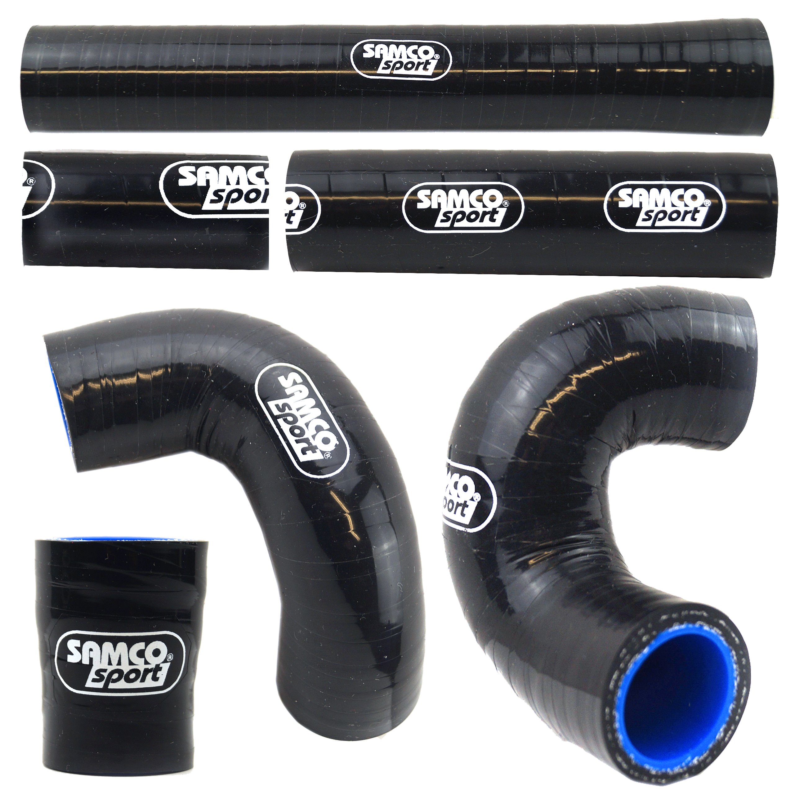 COOLANT HOSE 6 PIECE KIT BLACK 18-19 HUSQVARNA KTM 250 300 OEM DESIGN SAMCO KTM-98-BK