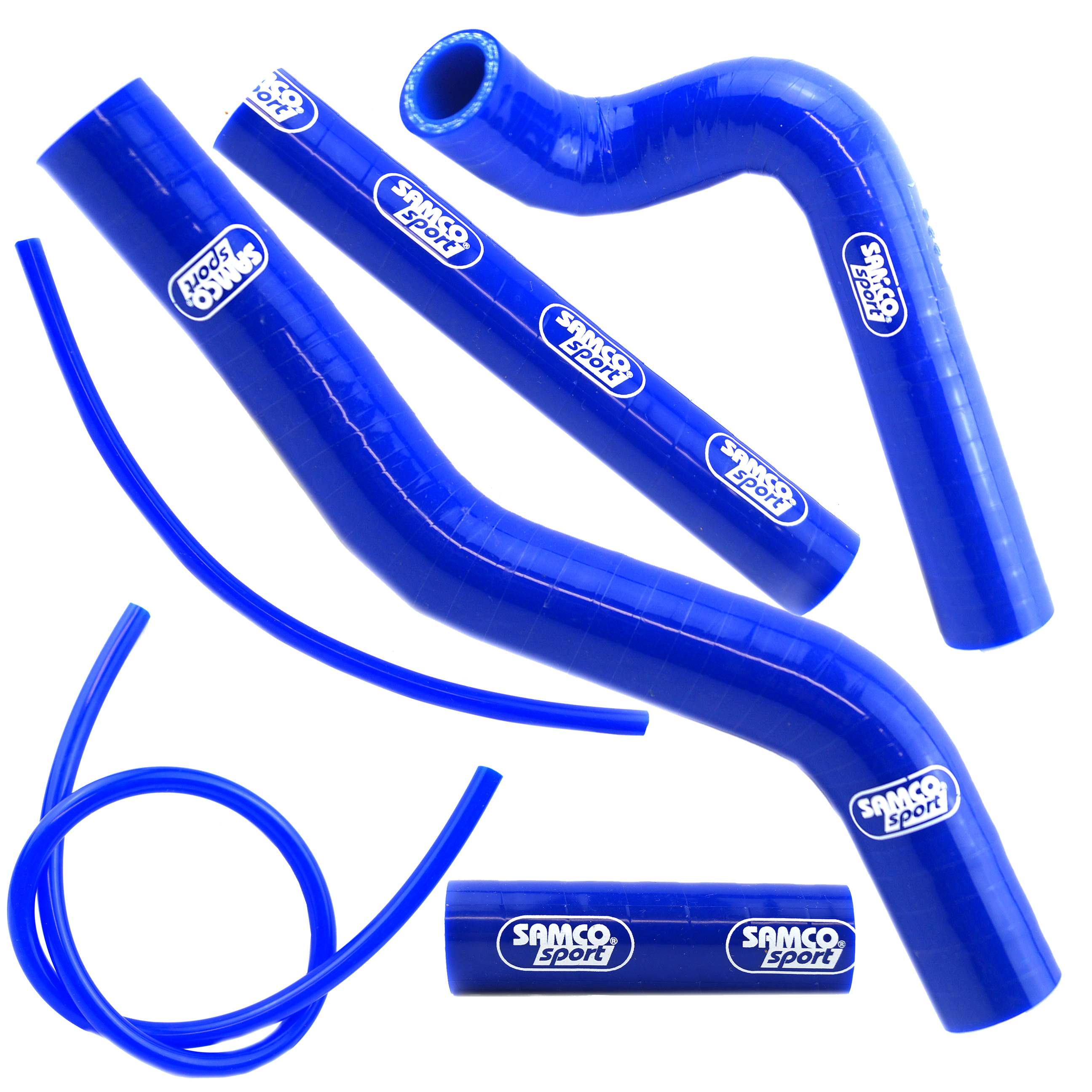 COOLANT HOSE 6 PIECE KIT BLUE 01-12 SUZUKI 125 RM SAMCO SPORT SUZ-12-BU image 1