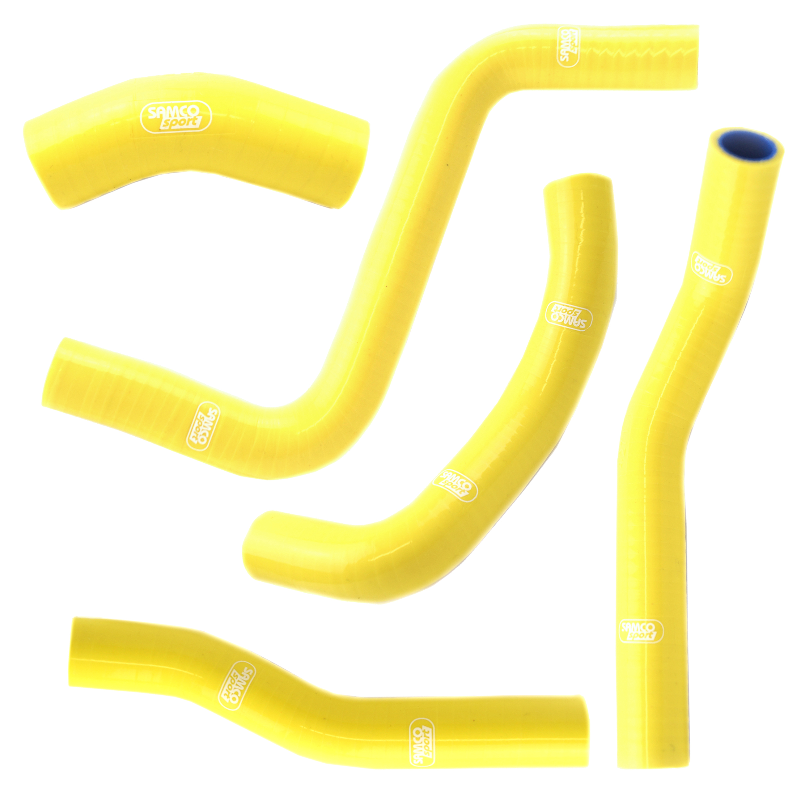 COOLANT HOSE 5 PIECE KIT YELLOW 11-12 SUZUKI 250 RM Z SAMCO SPORT SUZ-46-YE image 1