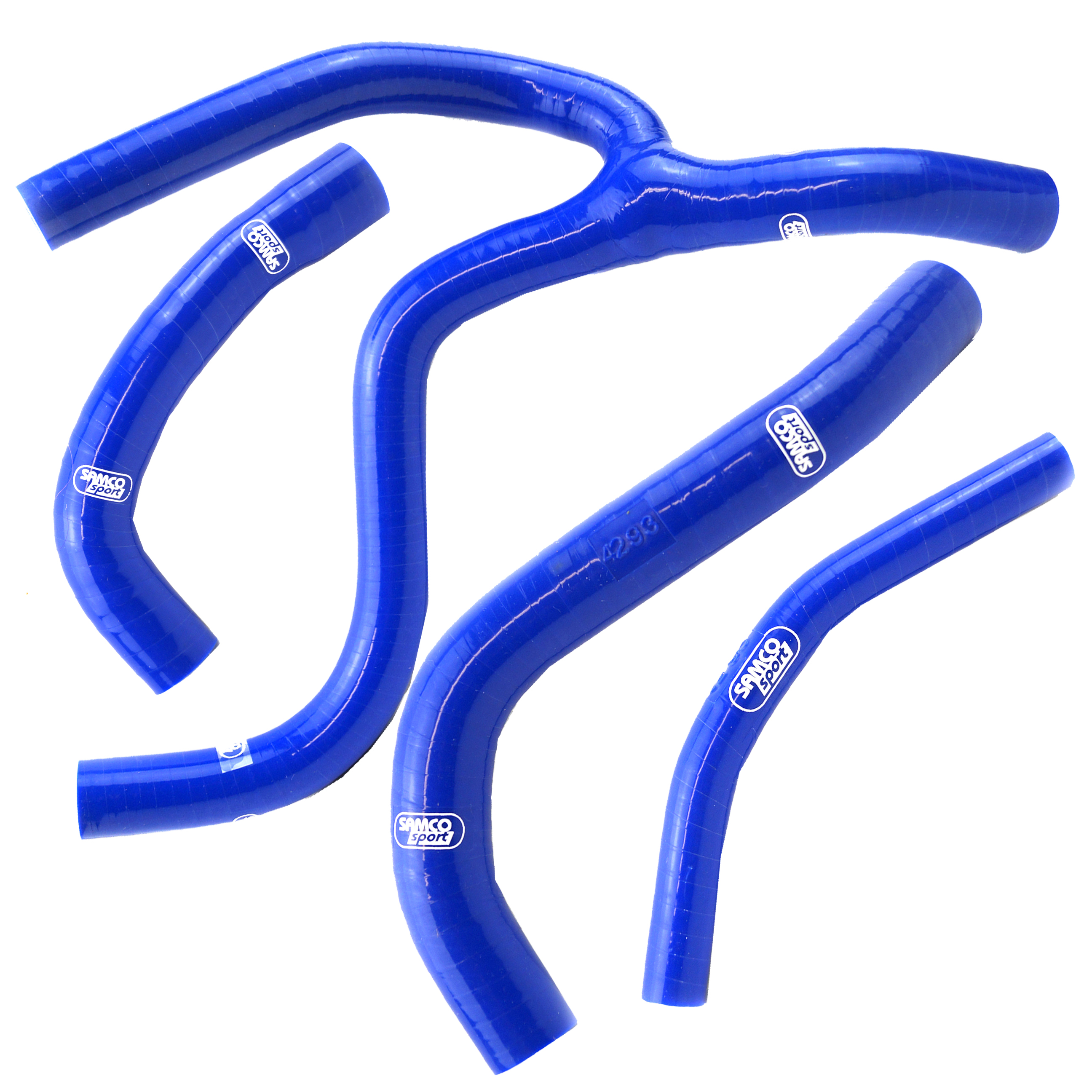 COOLANT HOSE 4 PIECE KIT BLUE 13-18 SUZUKI RM Z 250 'Y' RACE DESIGN SAMCO SPORT SUZ-47-BU image 1