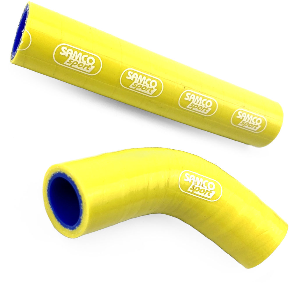 COOLANT HOSE 2 PIECE KIT YELLOW 16-25 TRS 125 250 280 300 ONE RAGA SAMCO SPORT TRS-1-YE image 1