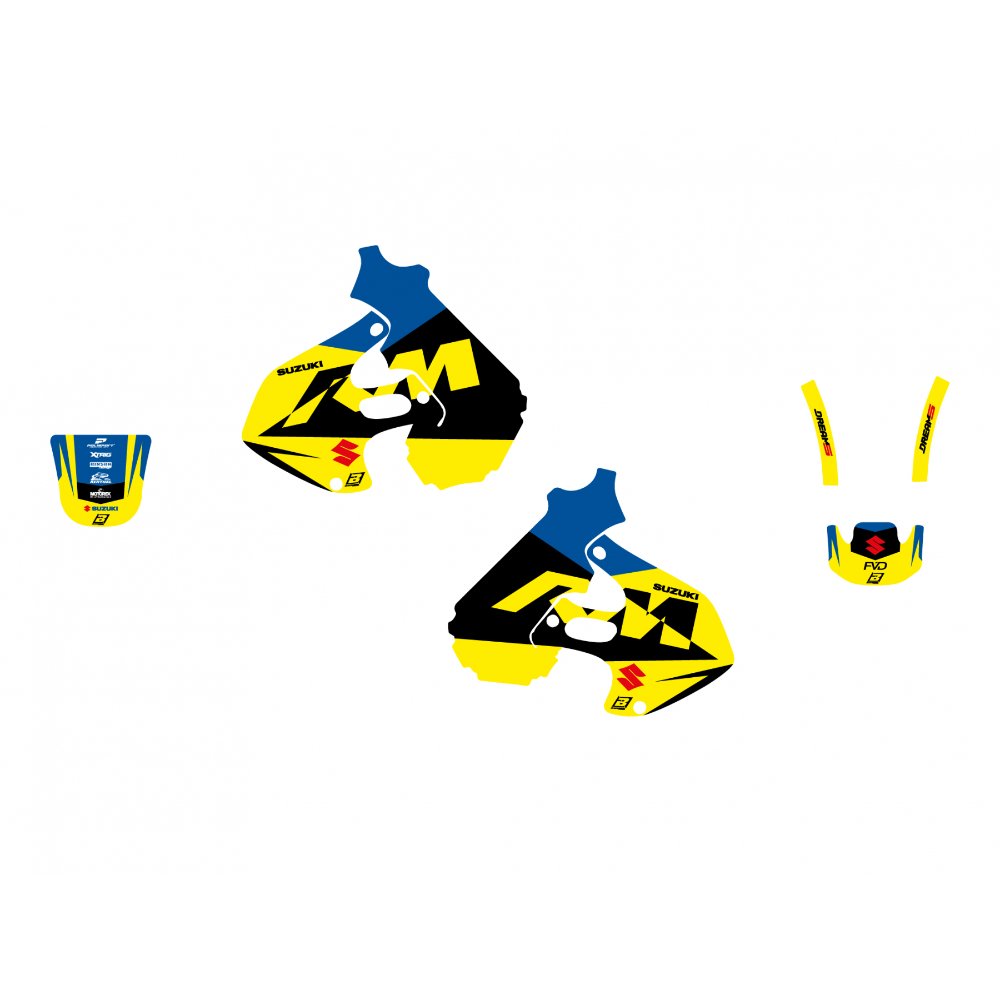 96-00 RM125/250 DREAM 5, BLACKBIRD DECAL KIT 2310AB image 1