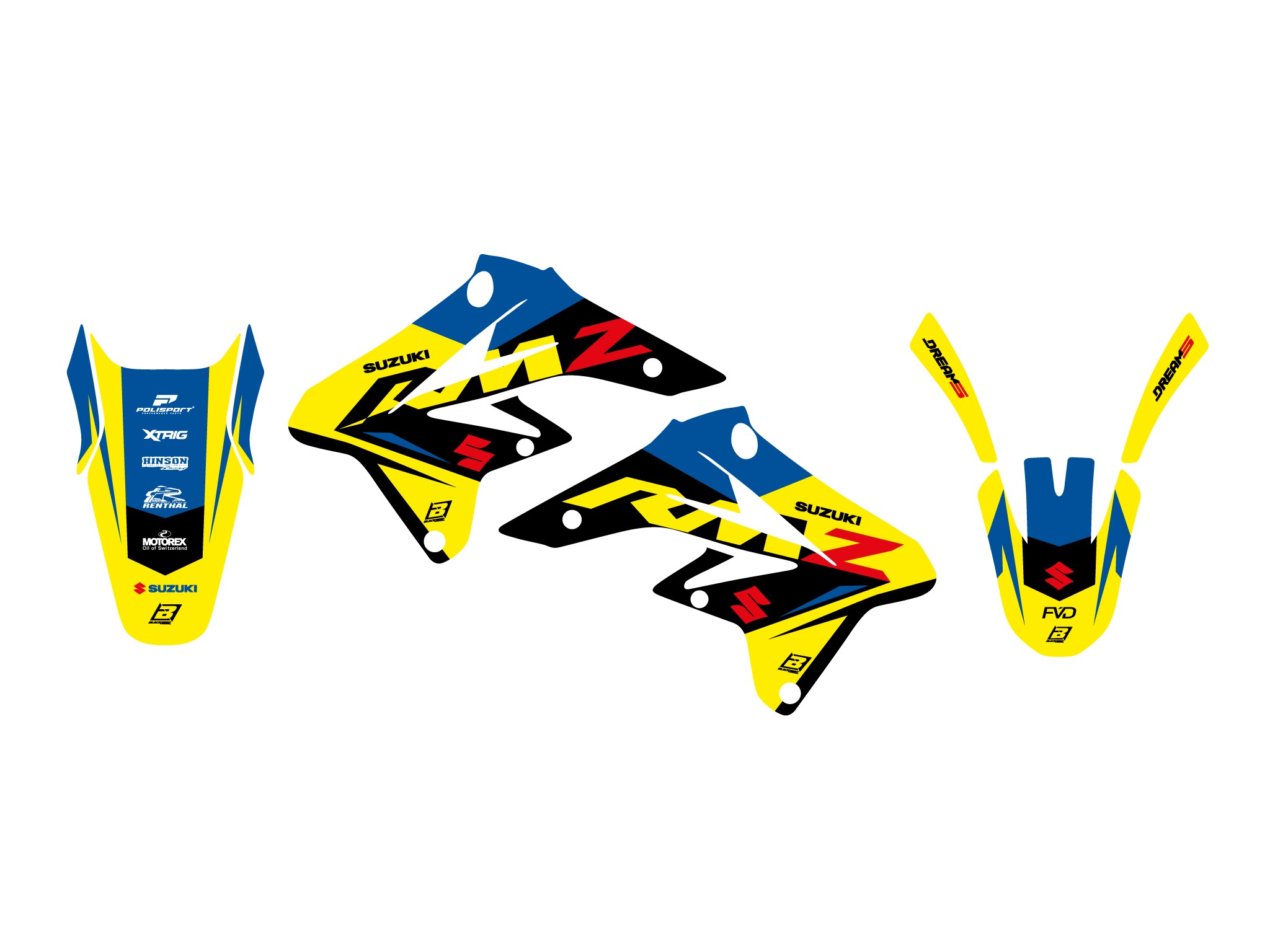 07-09 RMZ250 DREAM 5 GRAPHICS, BLACKDIRD 2314AB image 1