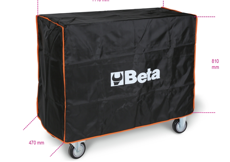 Nylon Cover for Mobile Roller Cabs C24SA-XL C24SL C24SL-CAB 1110x810x470mm - Beta Tools 2400-COVER RSC24AXL image 1