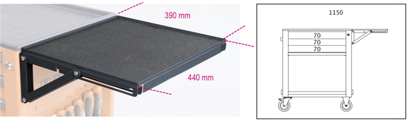 Folding Shelf for RSC24 RSC24A RSC51 390x440mm 20kg Capacity - Beta Tools 2400 RSC24/MP image 1