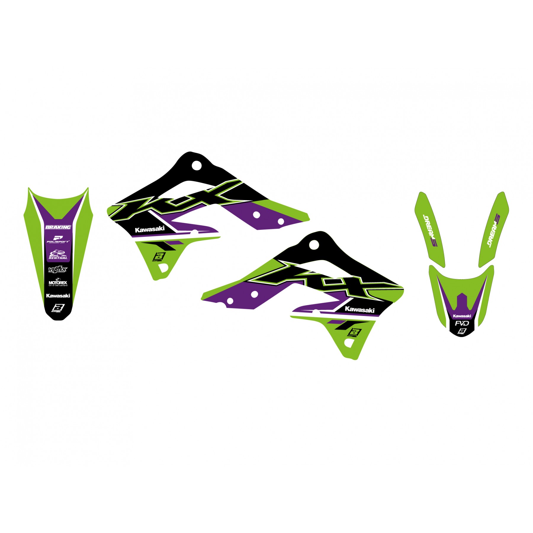 12-15 KXF450 DREAM 5 GRAPHICS, BLACKBIRD 2420AB image 1
