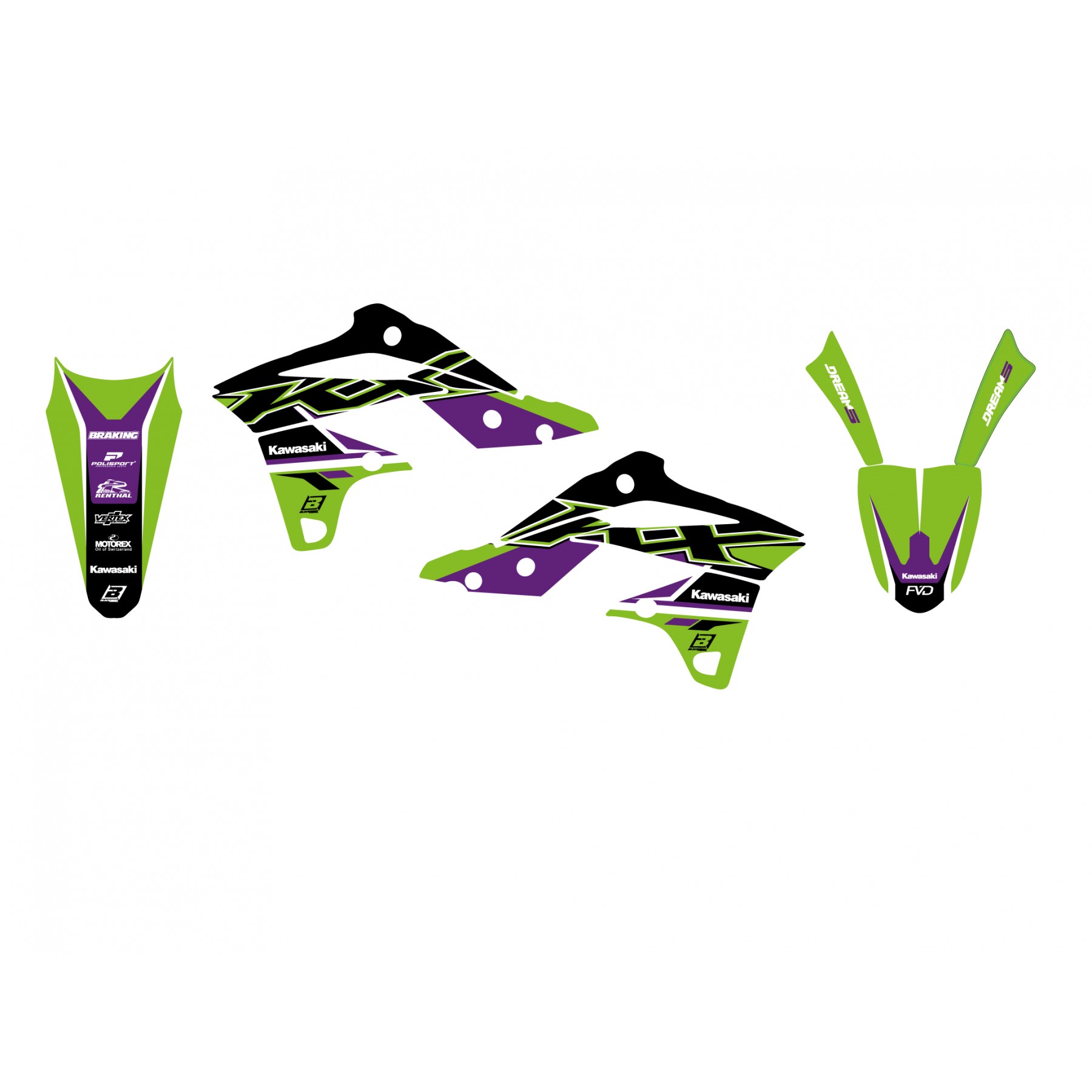 13-16 KXF 250 DREAM 5 GRAPHICS, BLACKBIRD 2421AB image 1
