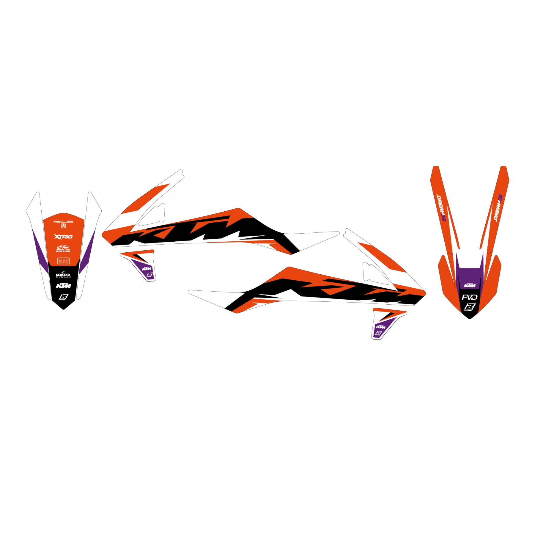 18-24 KTM 85 DREAM 5 GRAPHICS, BLACKBIRD 2545AB image 1