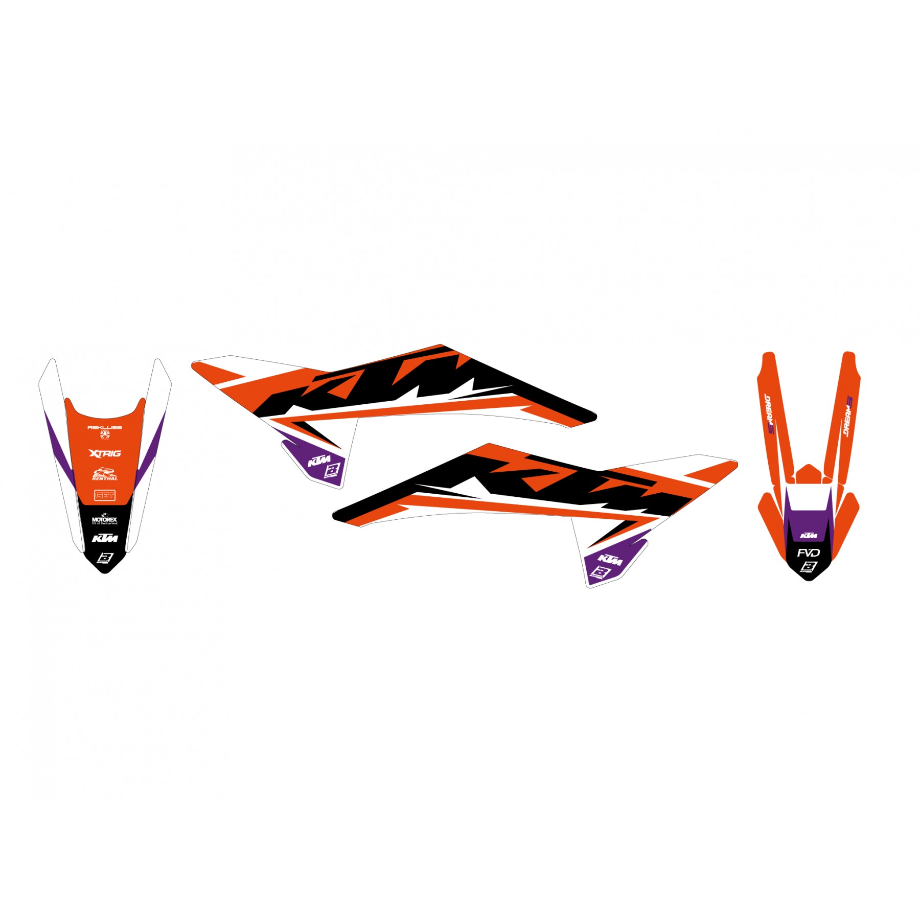 25-26 KTM SX/SXF DREAM 5 BLACKBIRD DECAL KIT, 2552AB thumbnail 2
