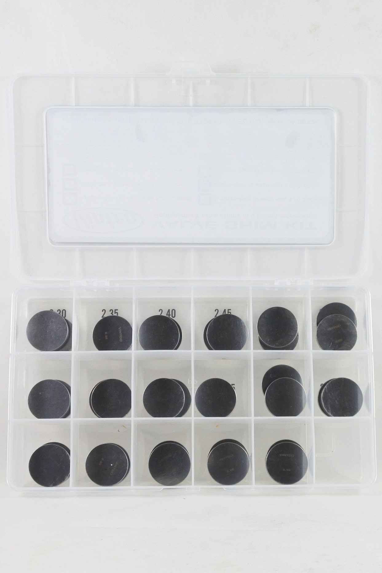 VALVE SHIM KIT 25mm 2PCS EACH SIZE 2.30-3.10mm 0.05mm INCREMENTS VINTCO 25SHIMKIT thumbnail 2