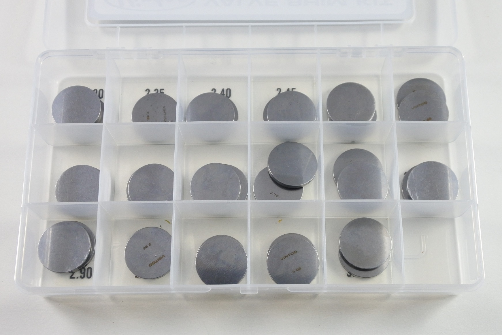 VALVE SHIM KIT 25mm 2PCS EACH SIZE 2.30-3.10mm 0.05mm INCREMENTS VINTCO 25SHIMKIT thumbnail 3