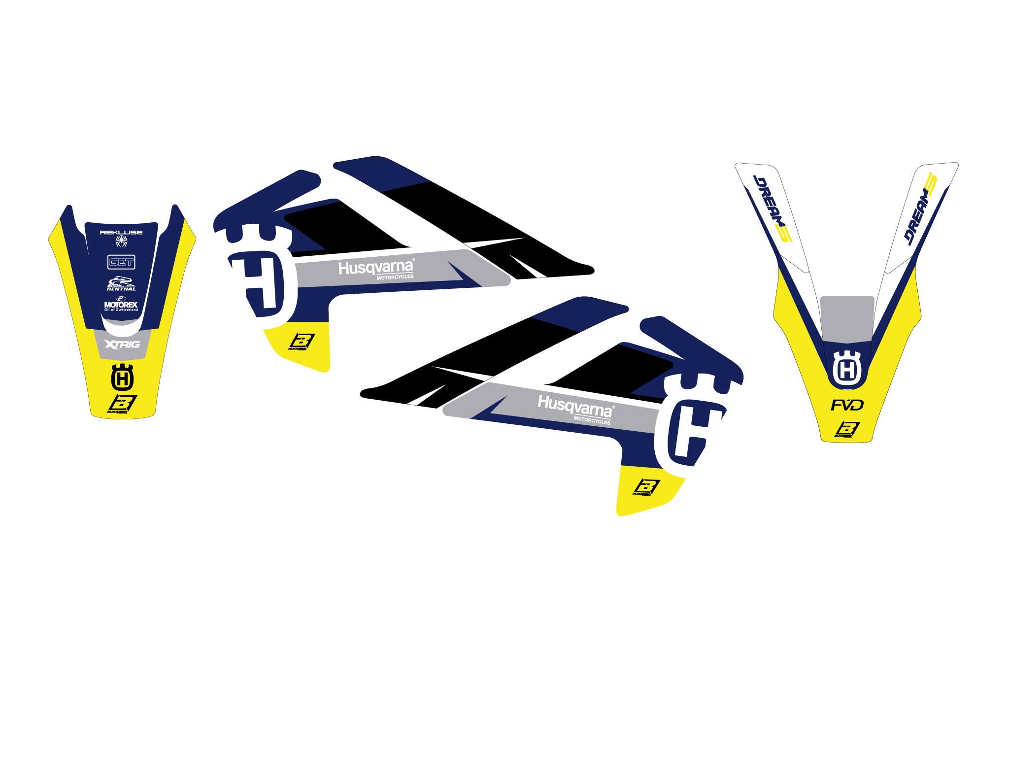 HUSQVARNA TC 85 18-24 DREAM 5, BLACKBIRD DECAL KIT, 2614AB image 1