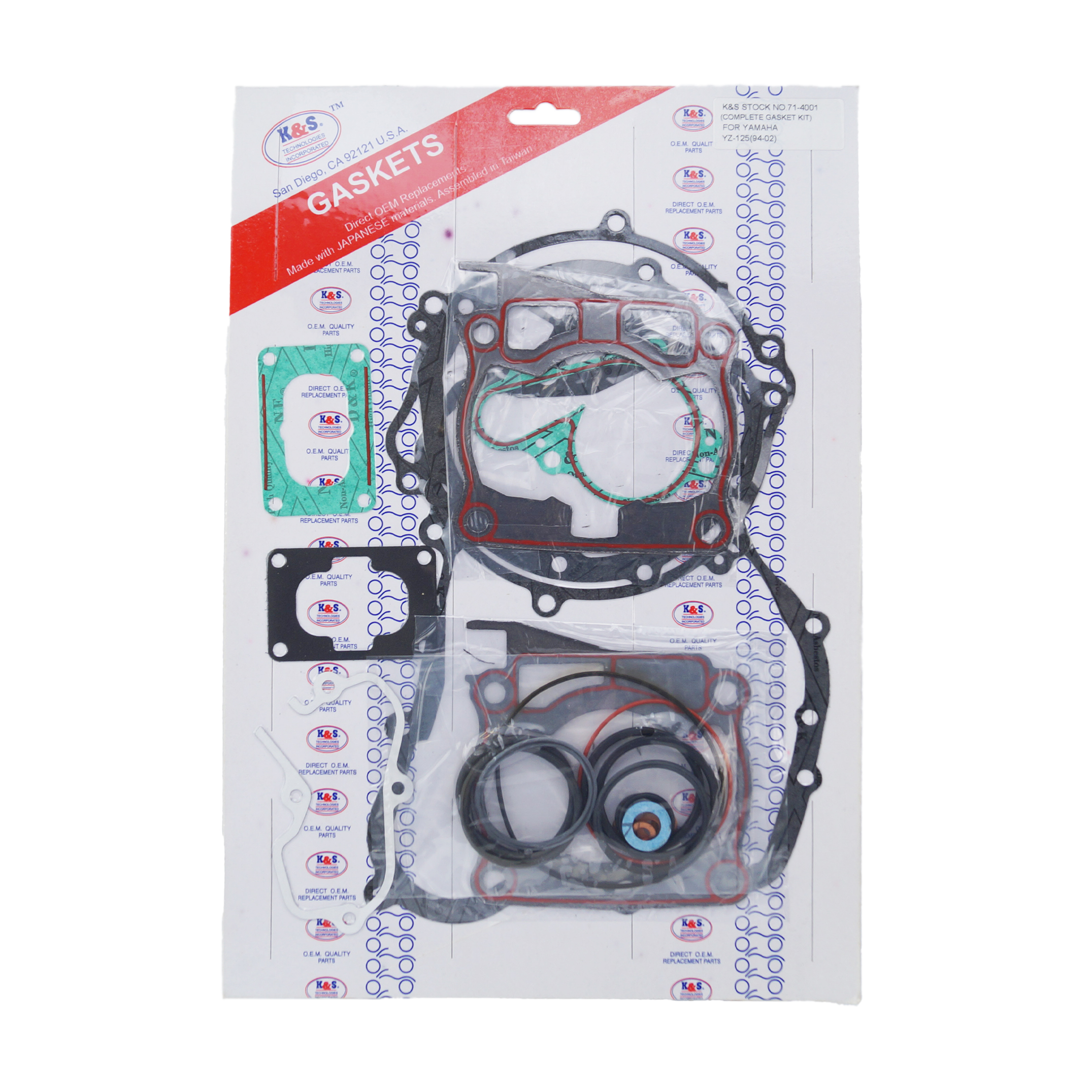 GASKET FULL SET 94-02 YZ125, K&S 71-4001 YAMAHA image 1