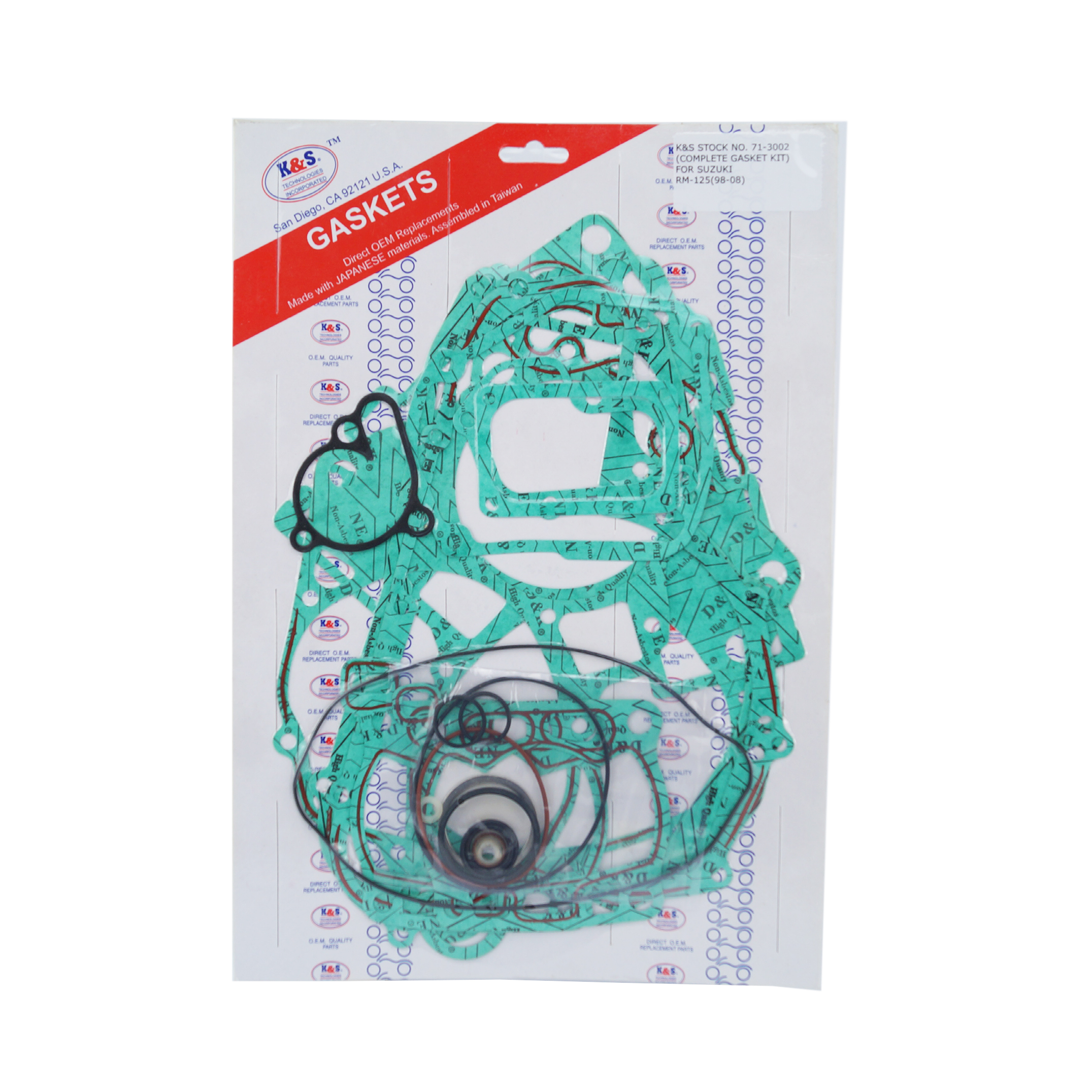 GASKET FULL SET 92-08 RM125, K&S 71-3002 COMPLETE SUZUKI image 1