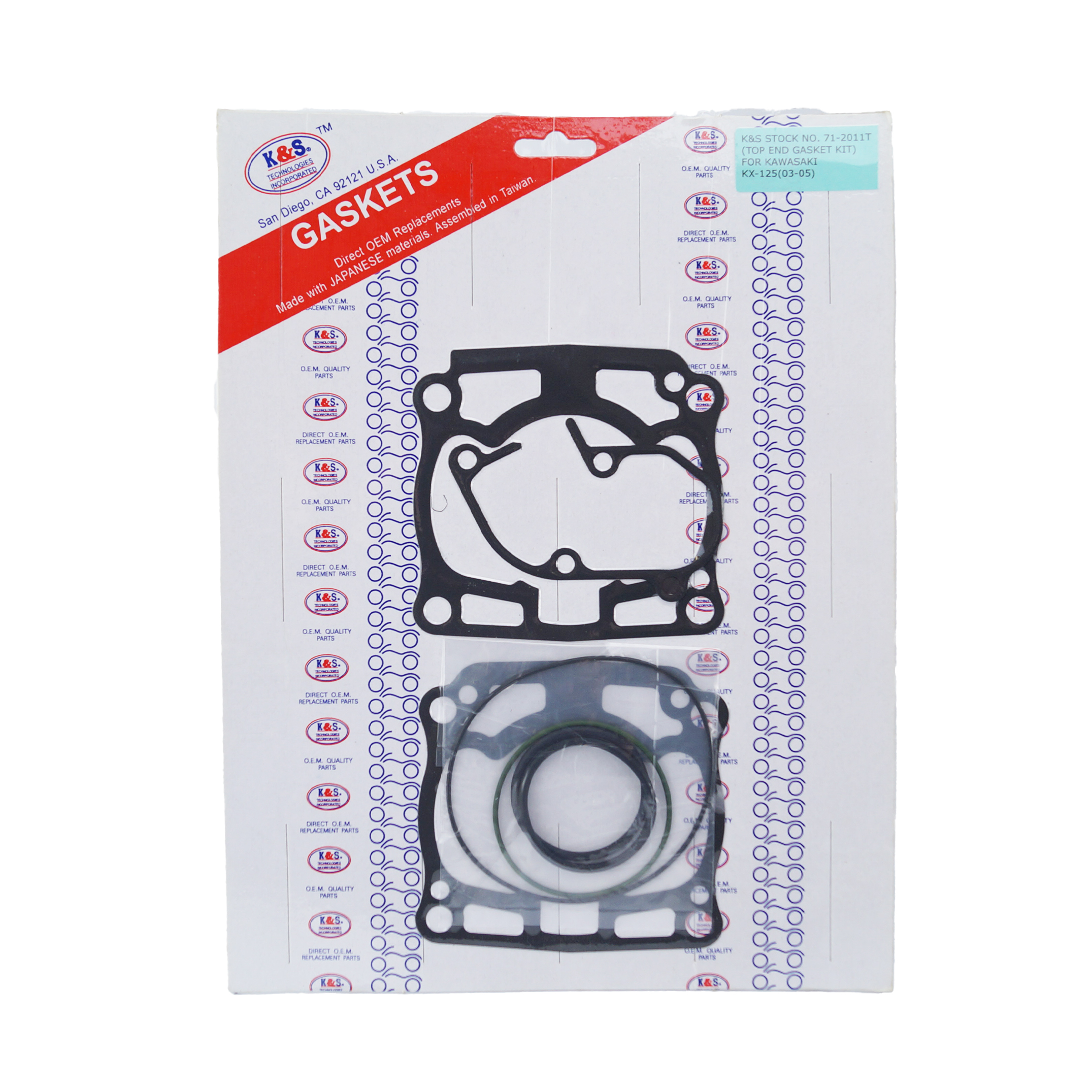 GASKET FULL SET 03-05 KX125, K&S 71-2011 image 1