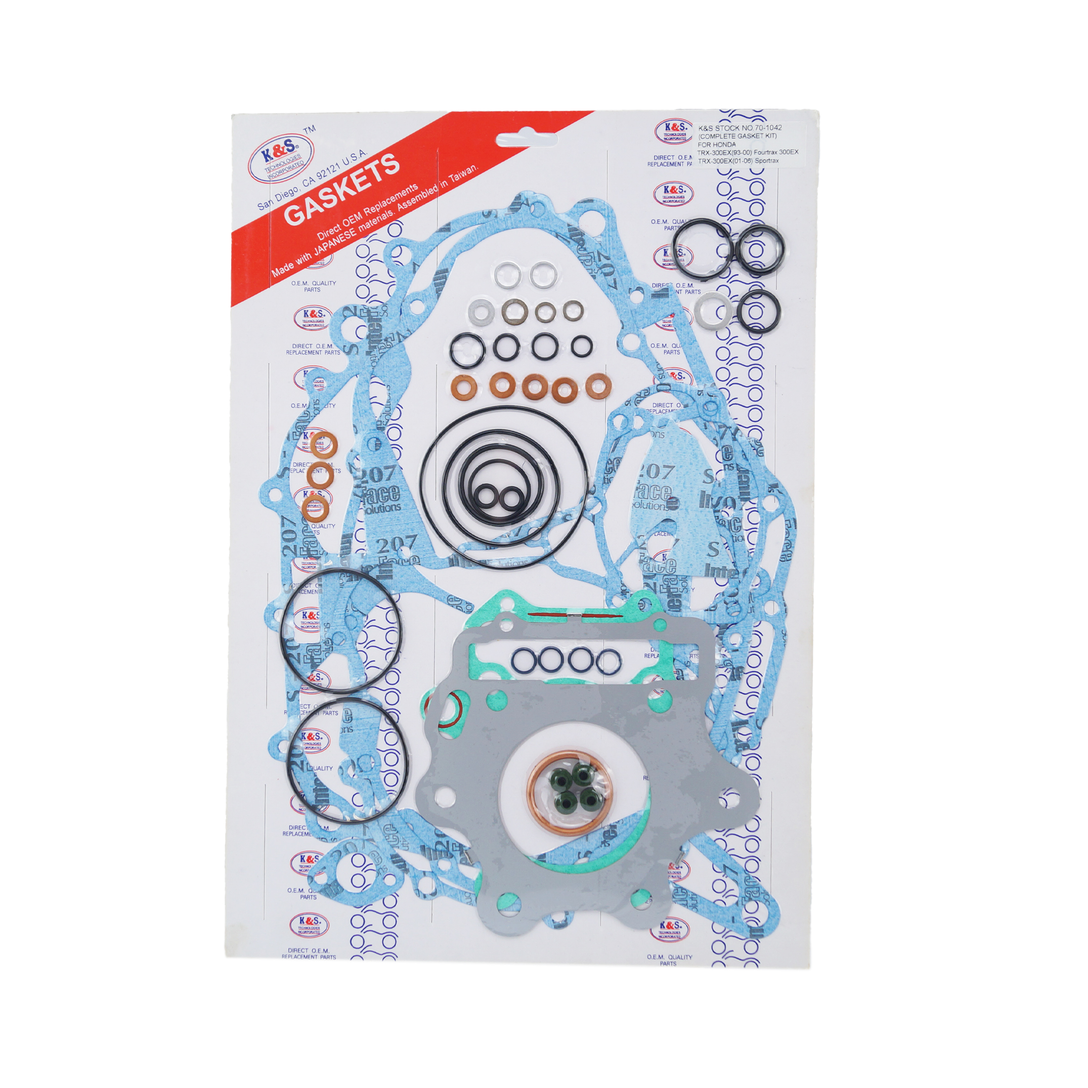GASKET FULL SET 93-06 TRX300EX, K&S 70-1042 HONDA ATV image 1