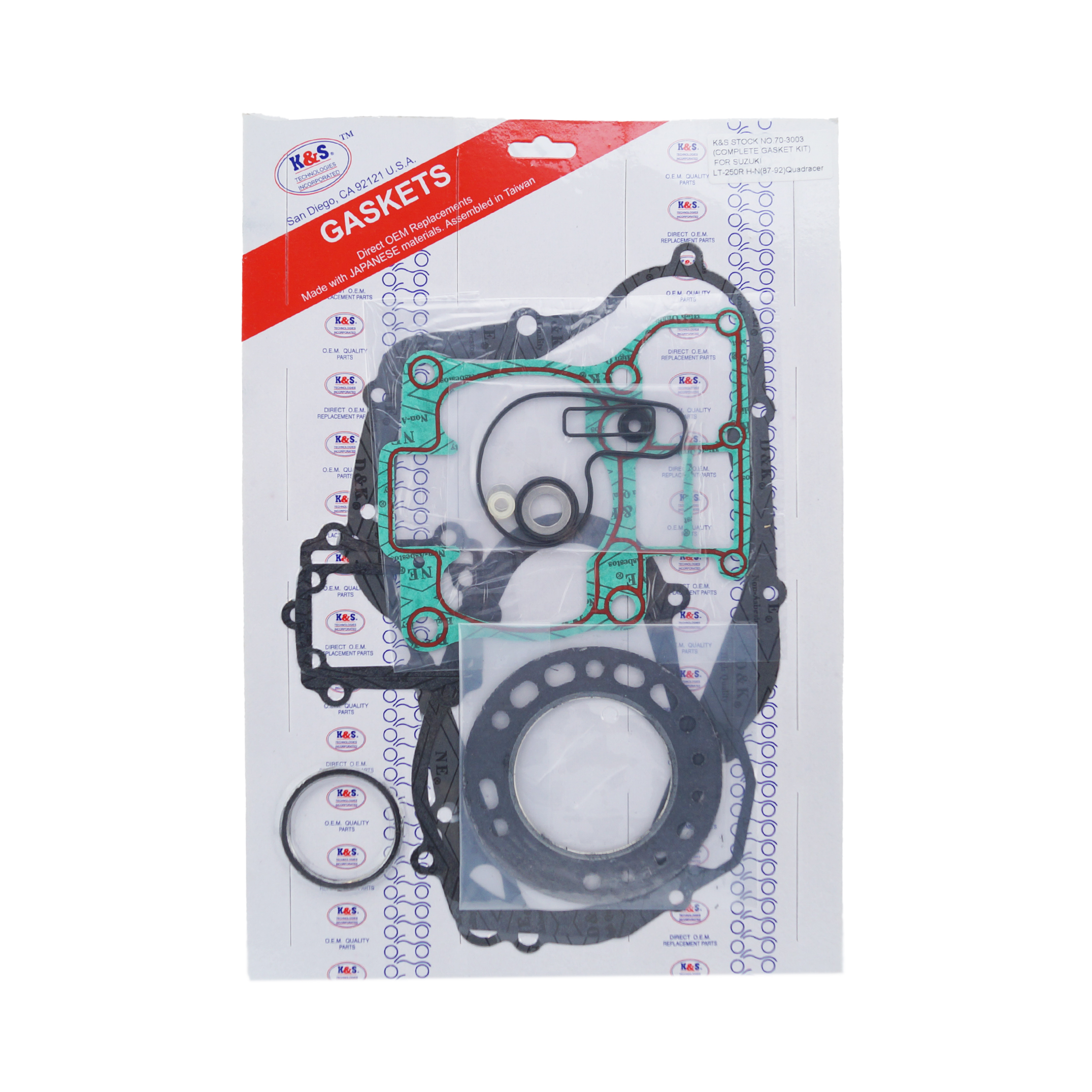GASKET FULL SET 87-92 LT250, KS70-3003 image 1