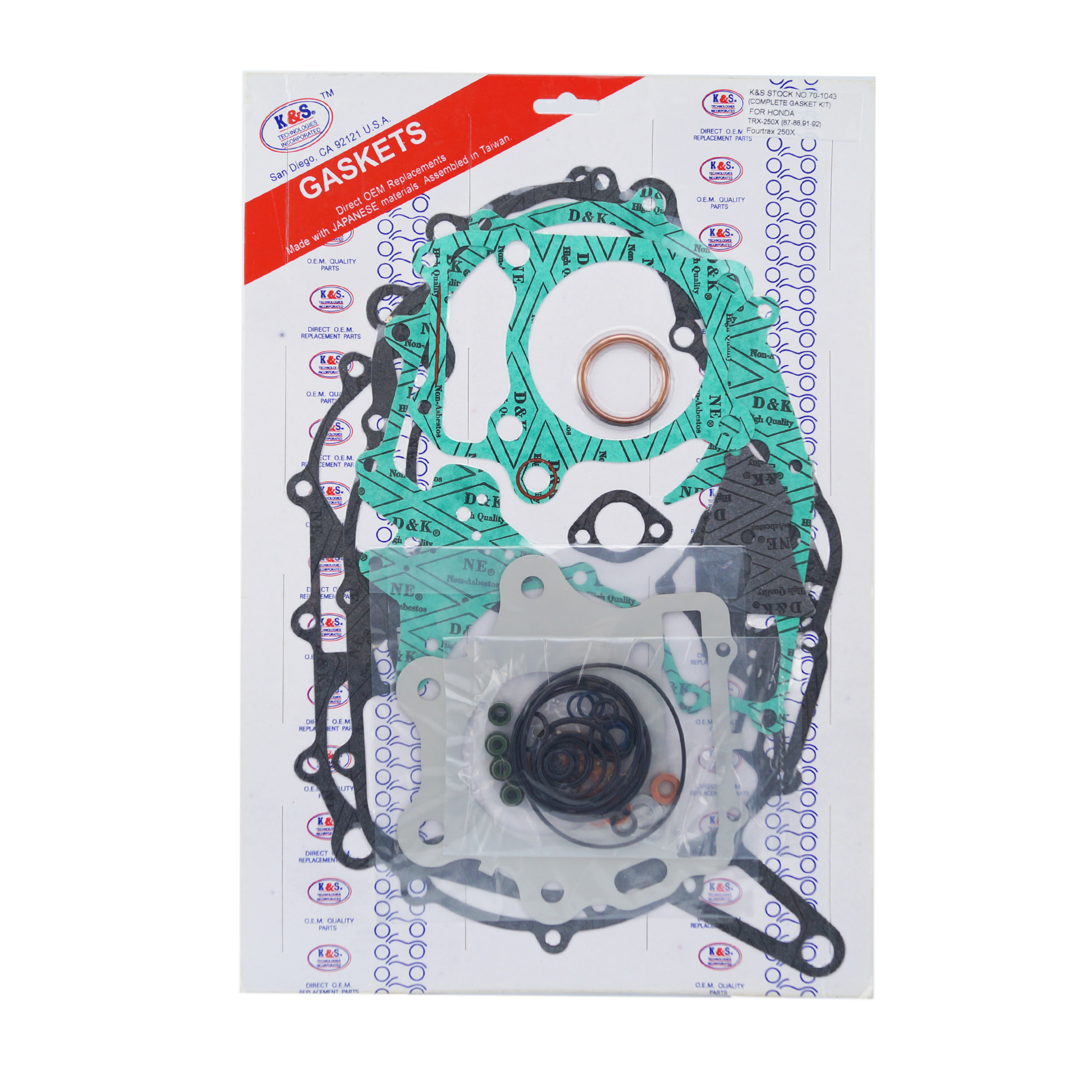 GASKET FULL SET 87-92 TRX250X, KS70-1043 image 1