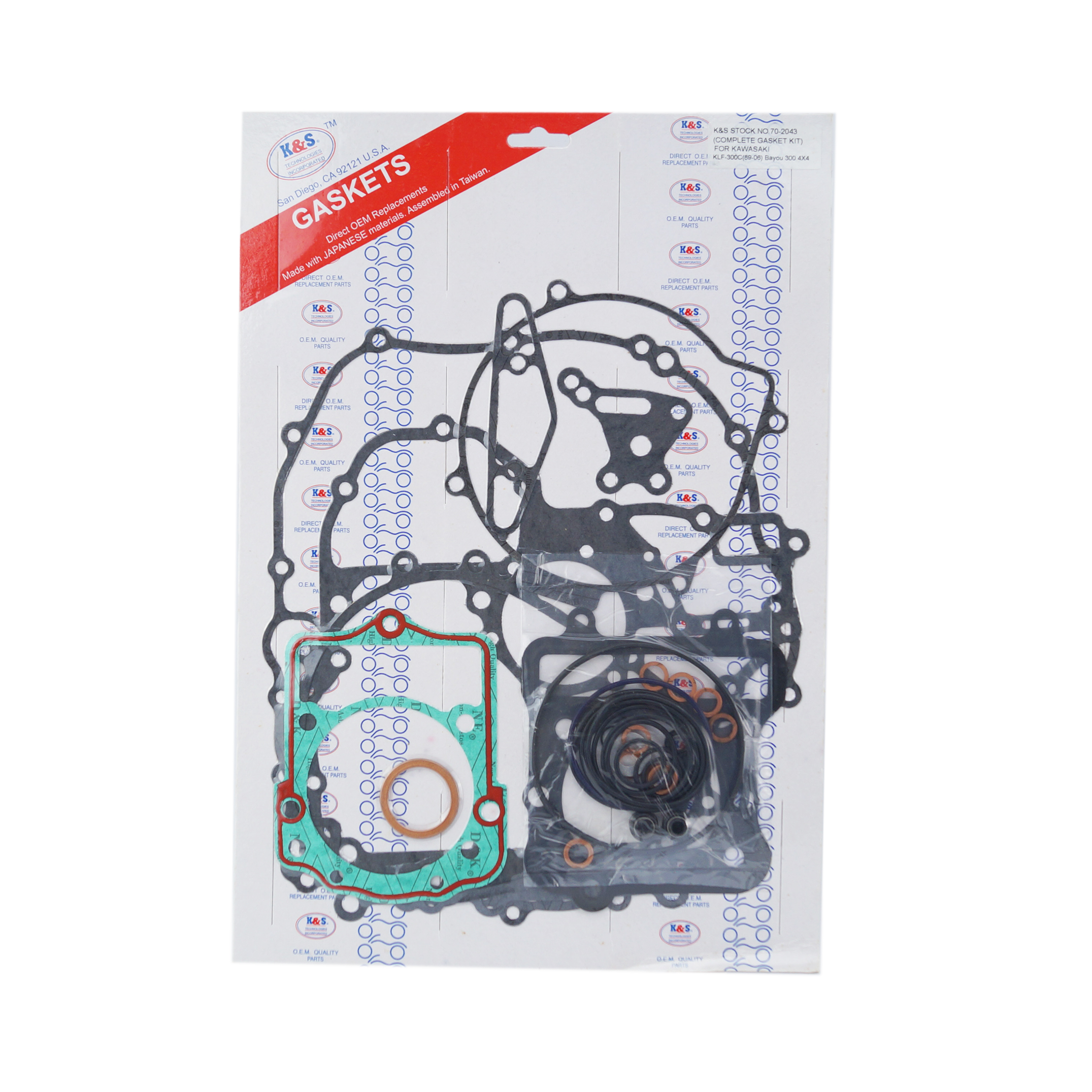 GASKET FULL SET 89-03 KLF300, K&S 70-2043