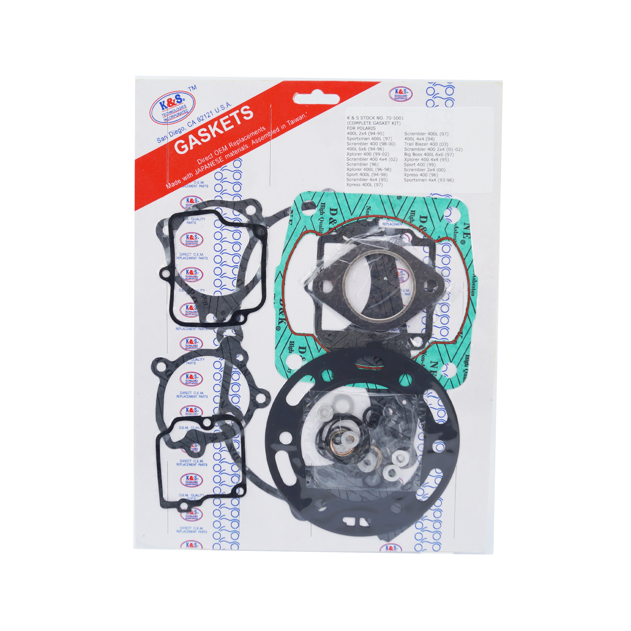 GASKET FULL SET 350 400POLARIS, K&S 70-5001 COMPLETE KIT image 1