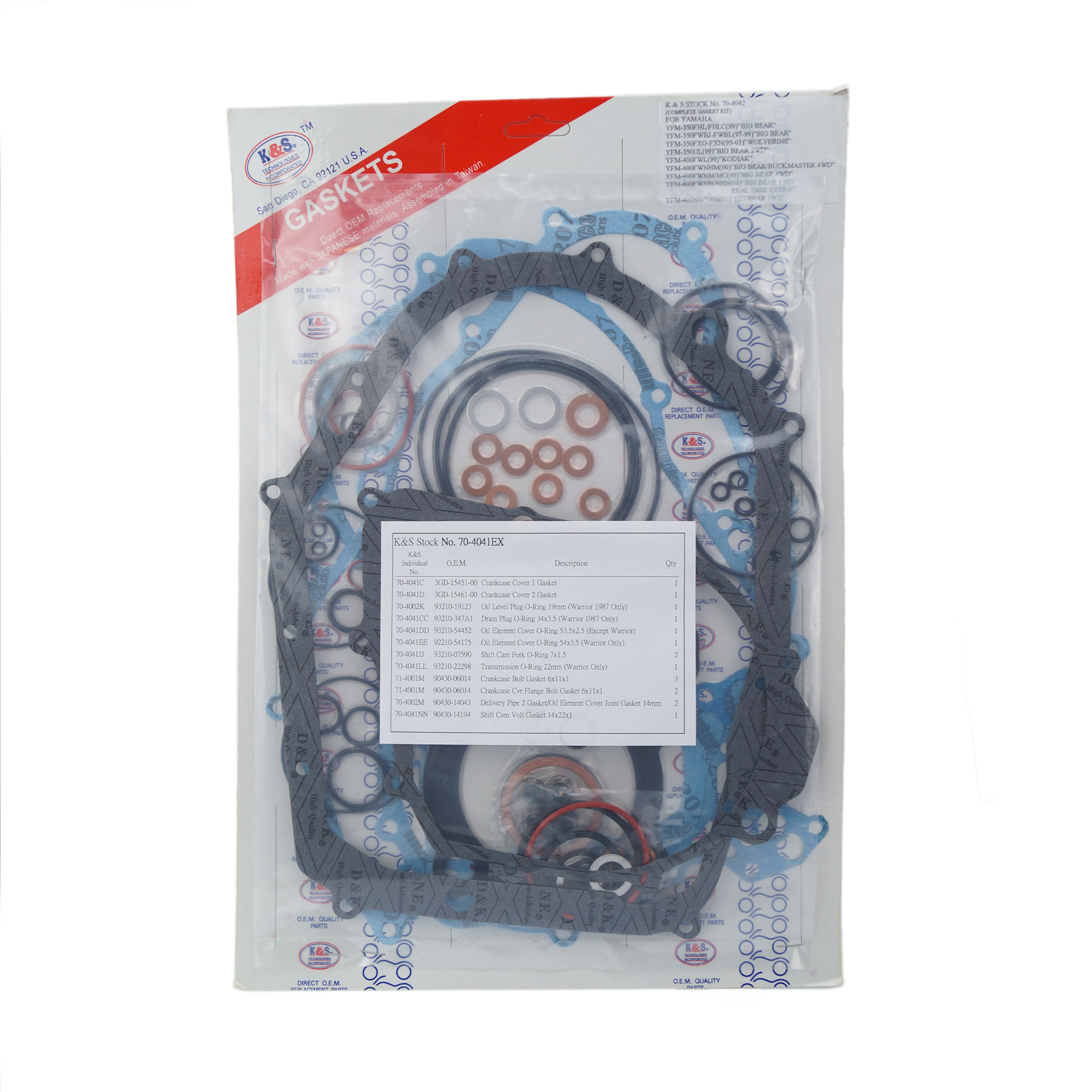 GASKET FULL SET YFM350/400 image 1