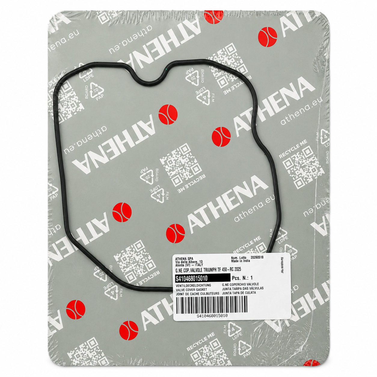 VALVE ROCKER COVER GASKET TRIUMPH TF 450 ATHENA S410468015010 thumbnail 2