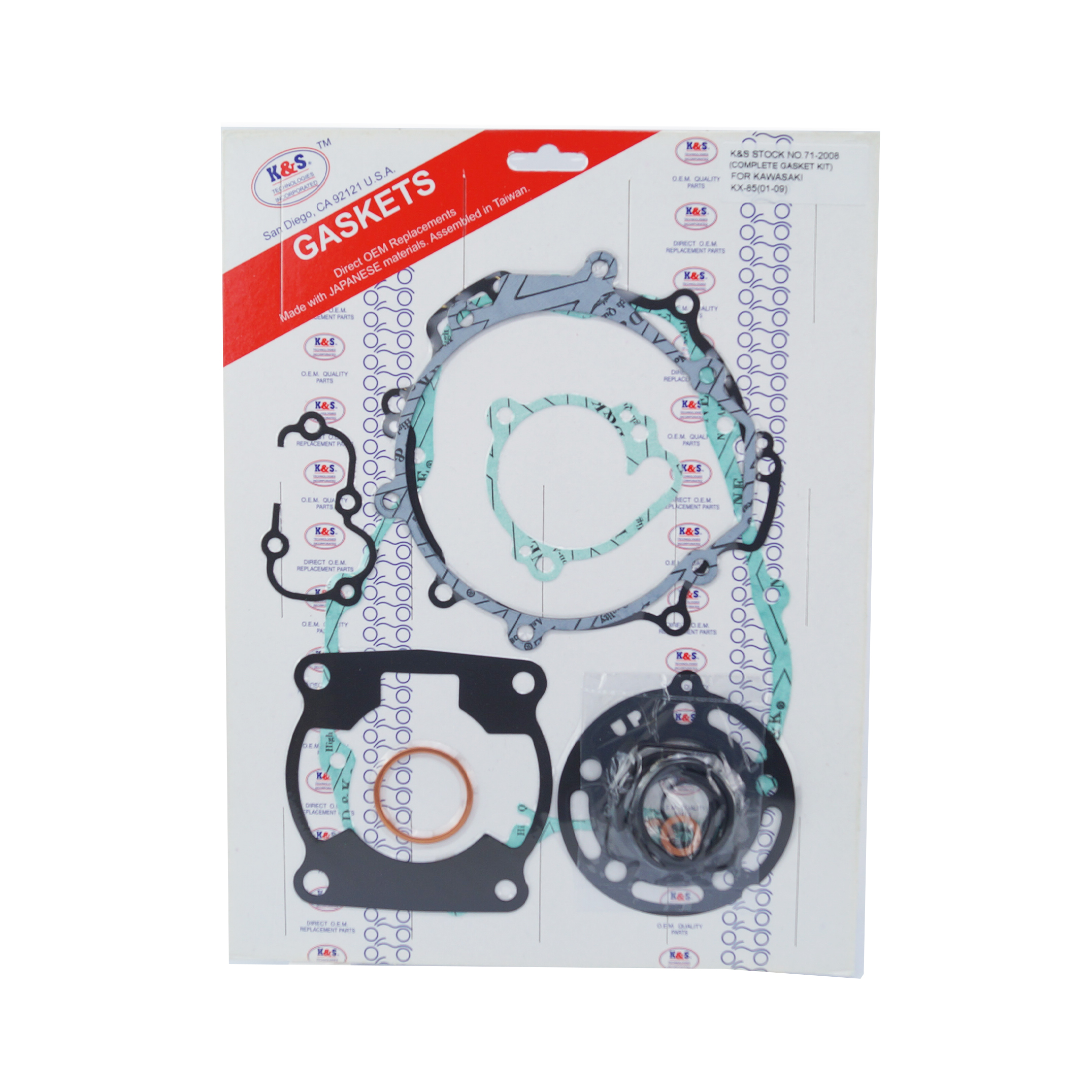 GASKET FULL SET 01-13 KX85, K&S 71-2008