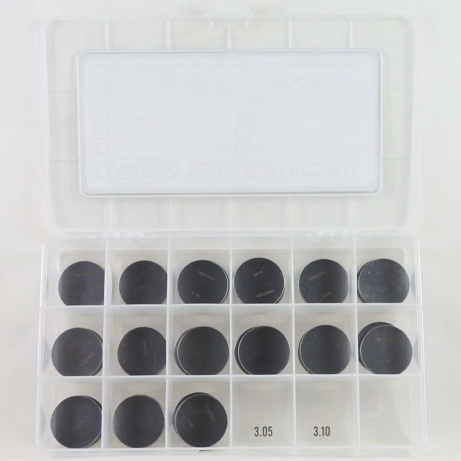 VALVE SHIM KIT 29.5mm 2.30-3.00mm 0.05mm INCREMENTS VINTCO 29.5SHIMKIT thumbnail 2