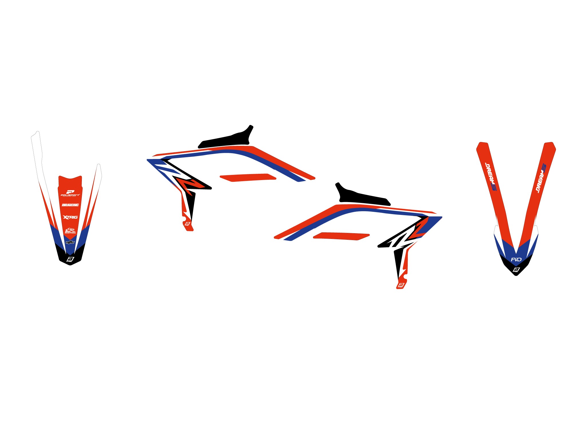 23-24 BETA RR 2T/4T DREAM 5 DECALS, BLACKBIRD 2B08AB image 1