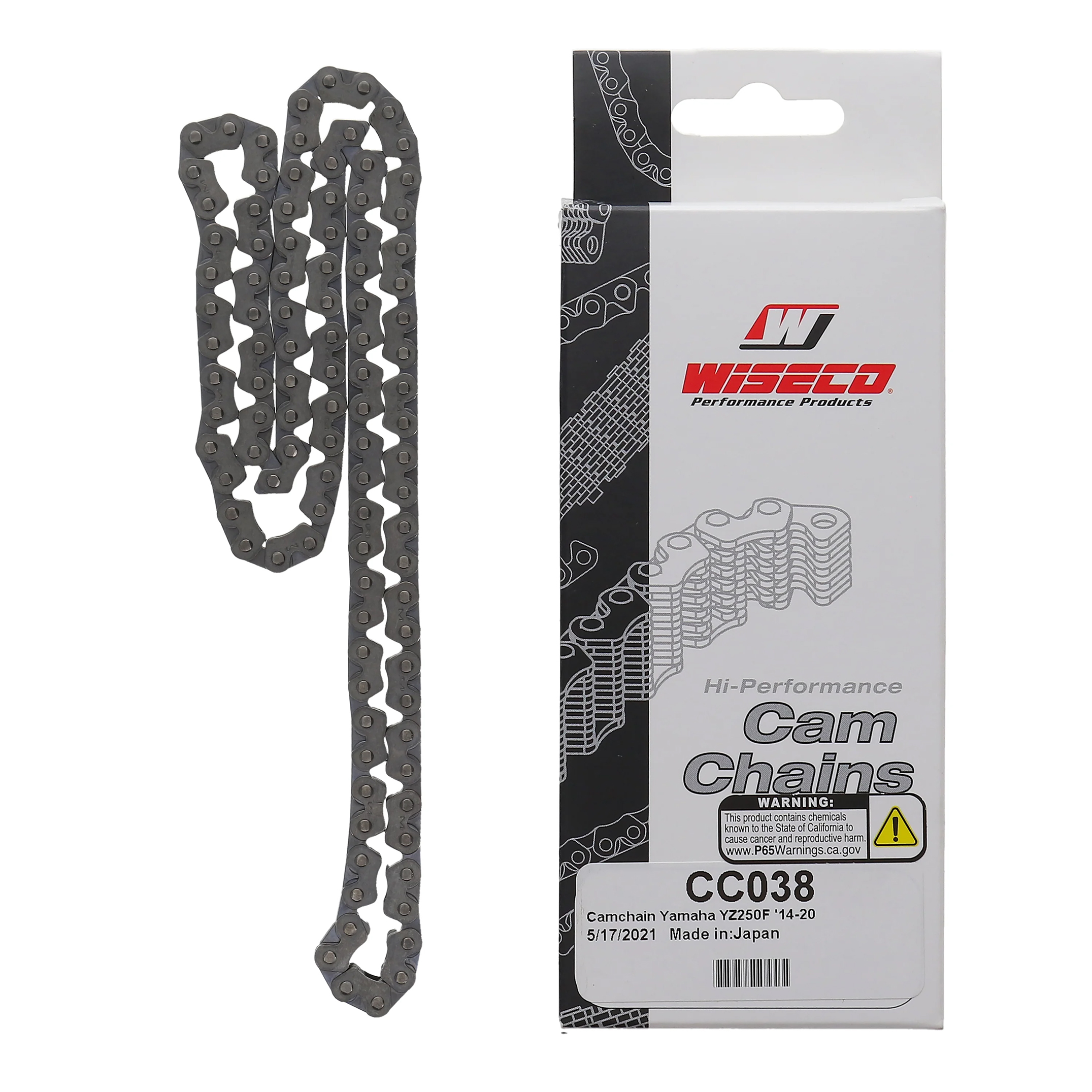 CAM CHAIN YZ250F 2014-23, WISECO CC038, OLD 30-521