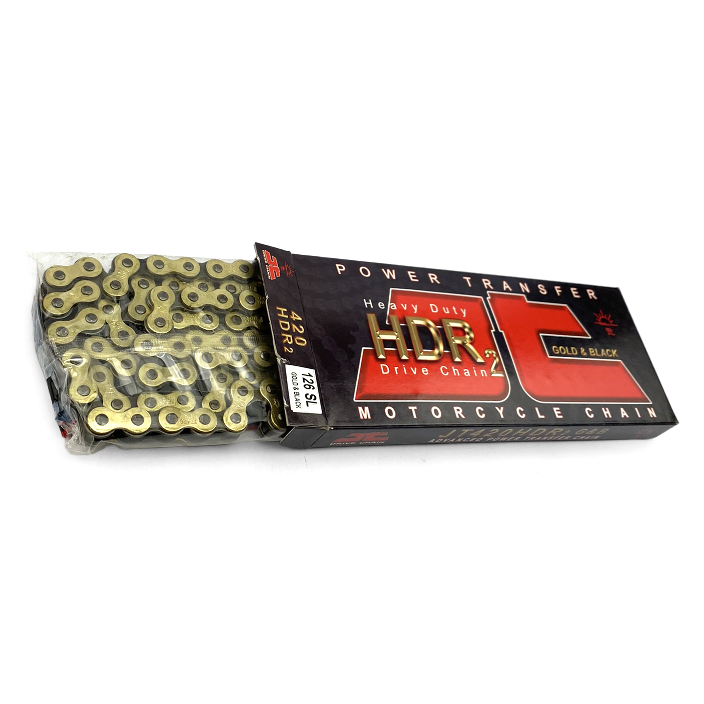 DRIVE CHAIN HEAVY DUTY 420HDR 126L GOLD-BLACK JTC420HDRGB126SL image 1