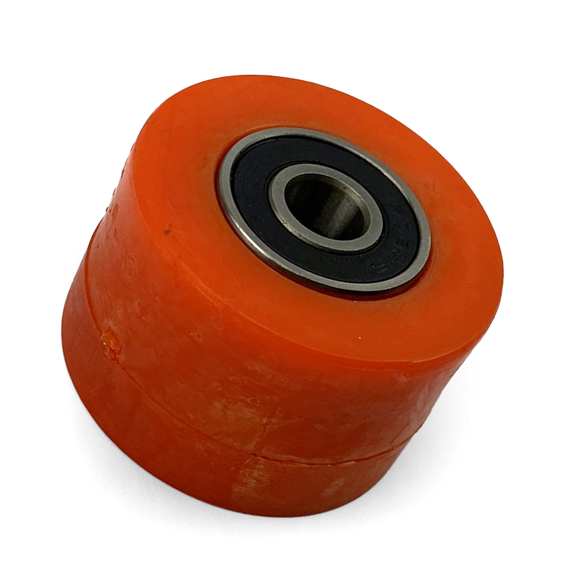 CHAIN ROLLER 8x35mm, RUBBER SEALED BEARINGS ORANGE HOLE 8mm