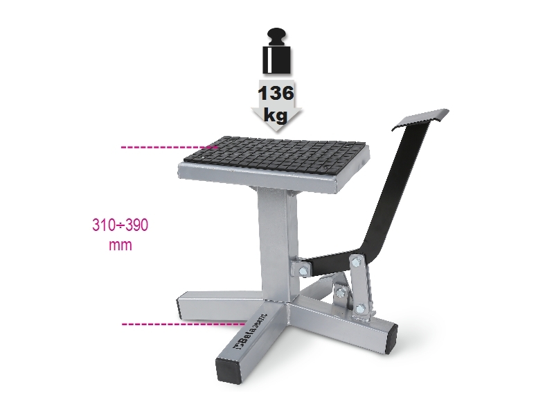 Pedal Stand for Cross/Enduro Motorcycles 310-390mm Height 260x170mm Support 136kg Capacity - Beta Tools 3047C thumbnail 2