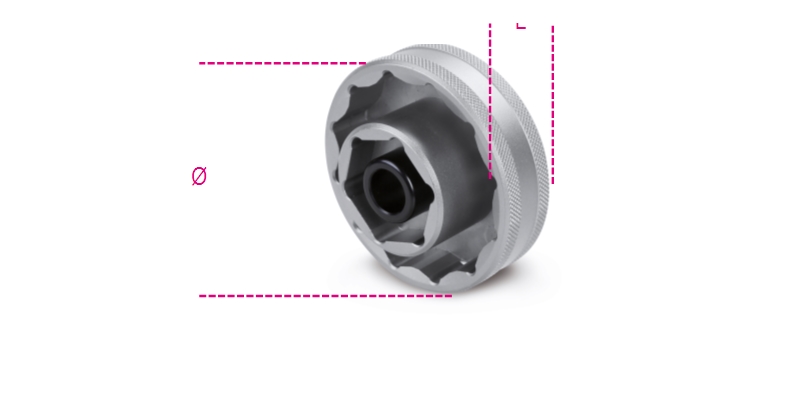 Bi-Hex Socket for Wheel Hub Nuts 55mm - Beta Tools 3075B 55 image 1