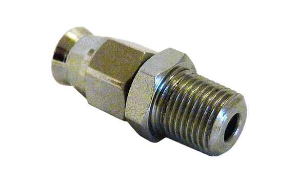 1/8 NPT (TAPER) MALE 600-03 BRAKE HOSE END CHROME VENHILL 3/10118MHC BUILDALINE image 1