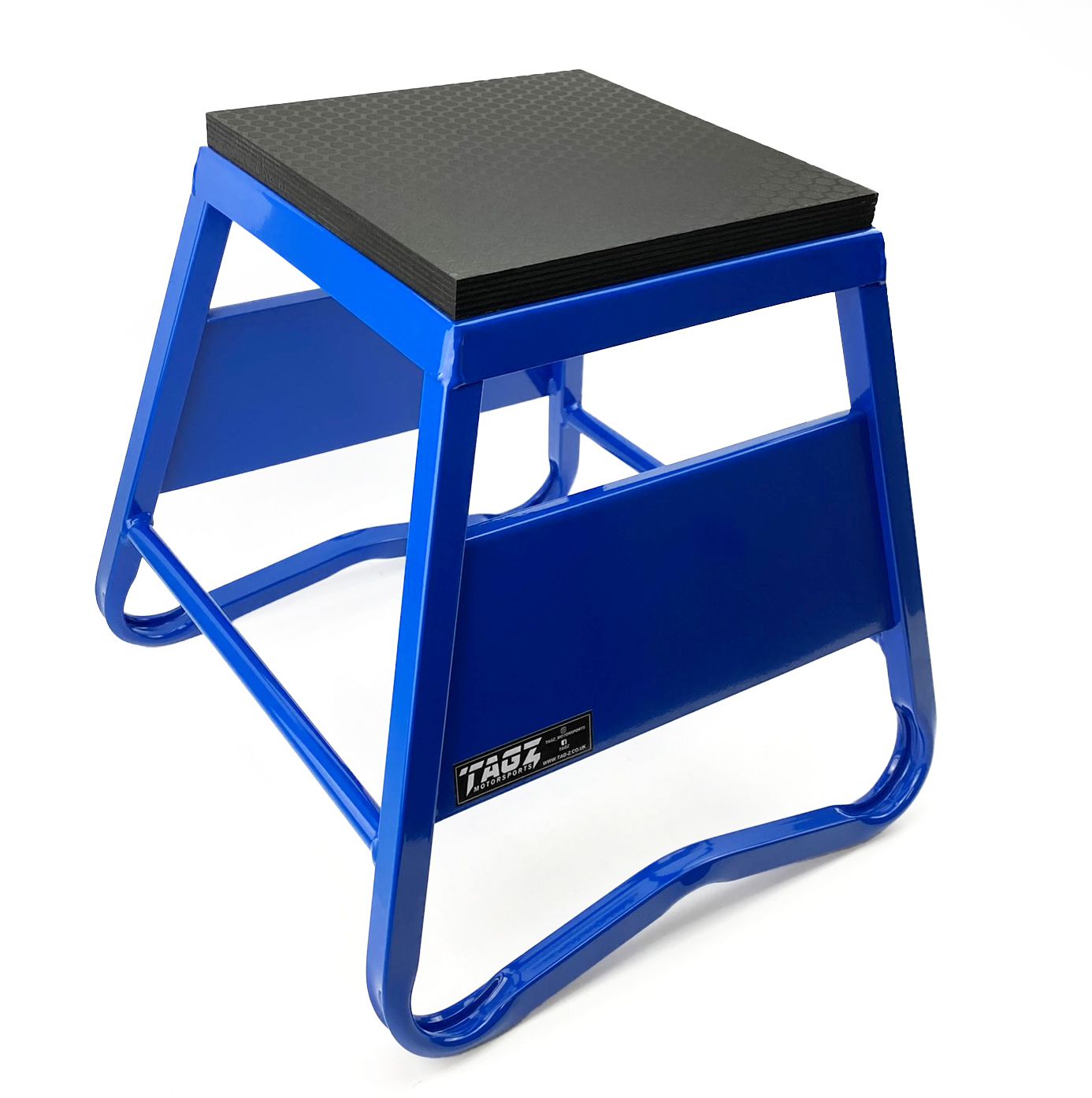 HEAVY DUTY STEEL BOX STAND MX, MEDIUM / 380mm HIGH MX STAND, BLUE