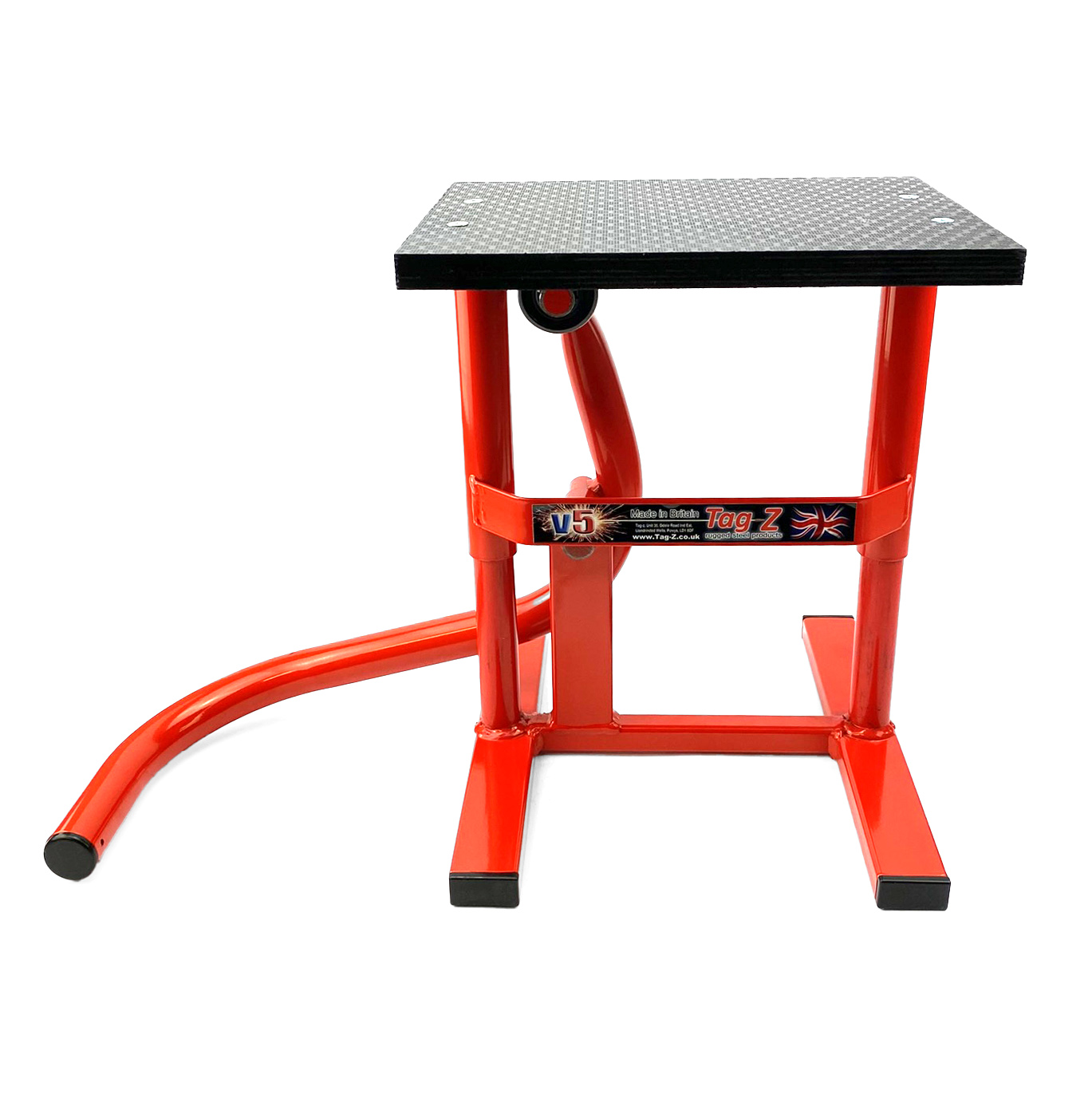 HD JACK-UP-STAND TWIN LEG v5, SCHOOL BOY / SUPER MOTO STAND, MEDIUM STAND 350mm HIGH thumbnail 5
